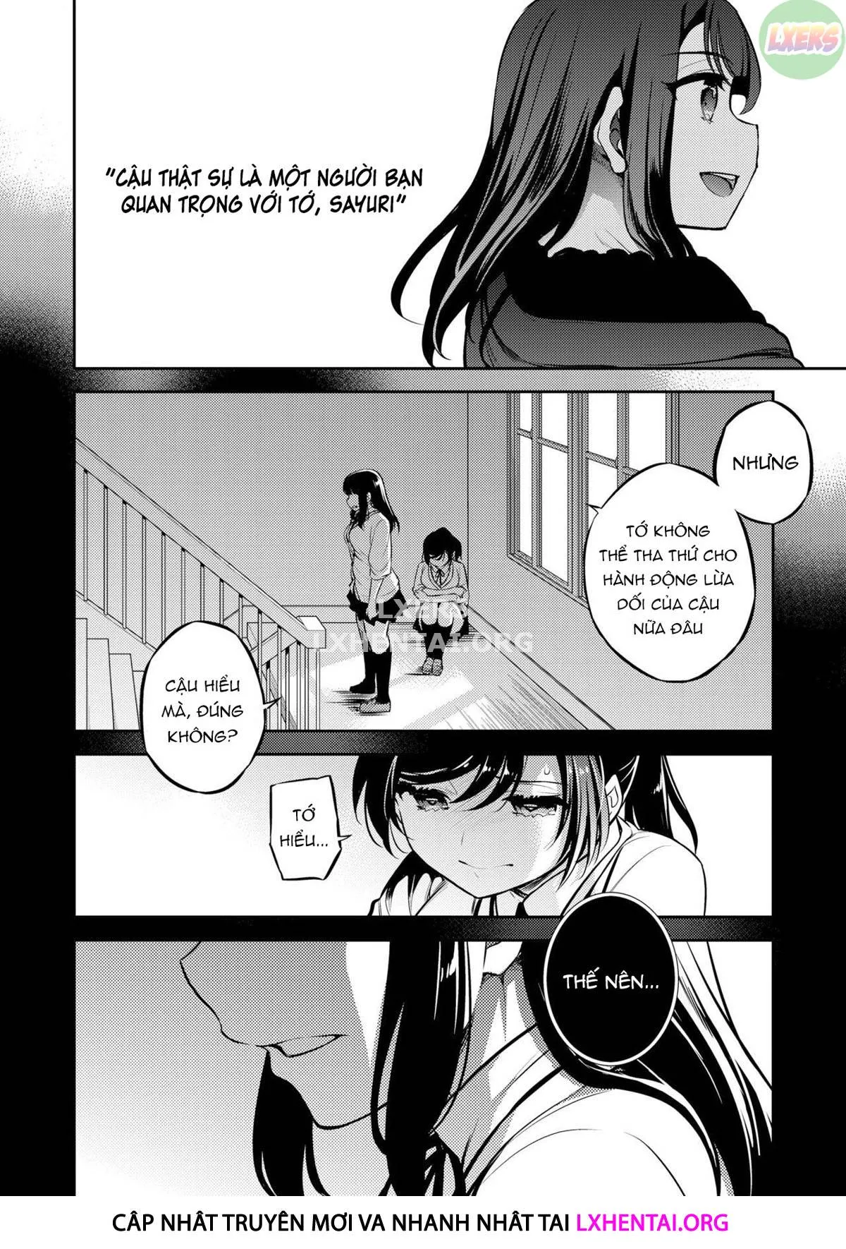HentaiVN.net - Ảnh 4 - Sayuri - Kareshi to Hatsu H Mokuzen ni Chikan ni NTR-reta Shoujo - Chap 6 - While She is NTRing Her Boyfriend He is Busy Fucking Her Best Friend