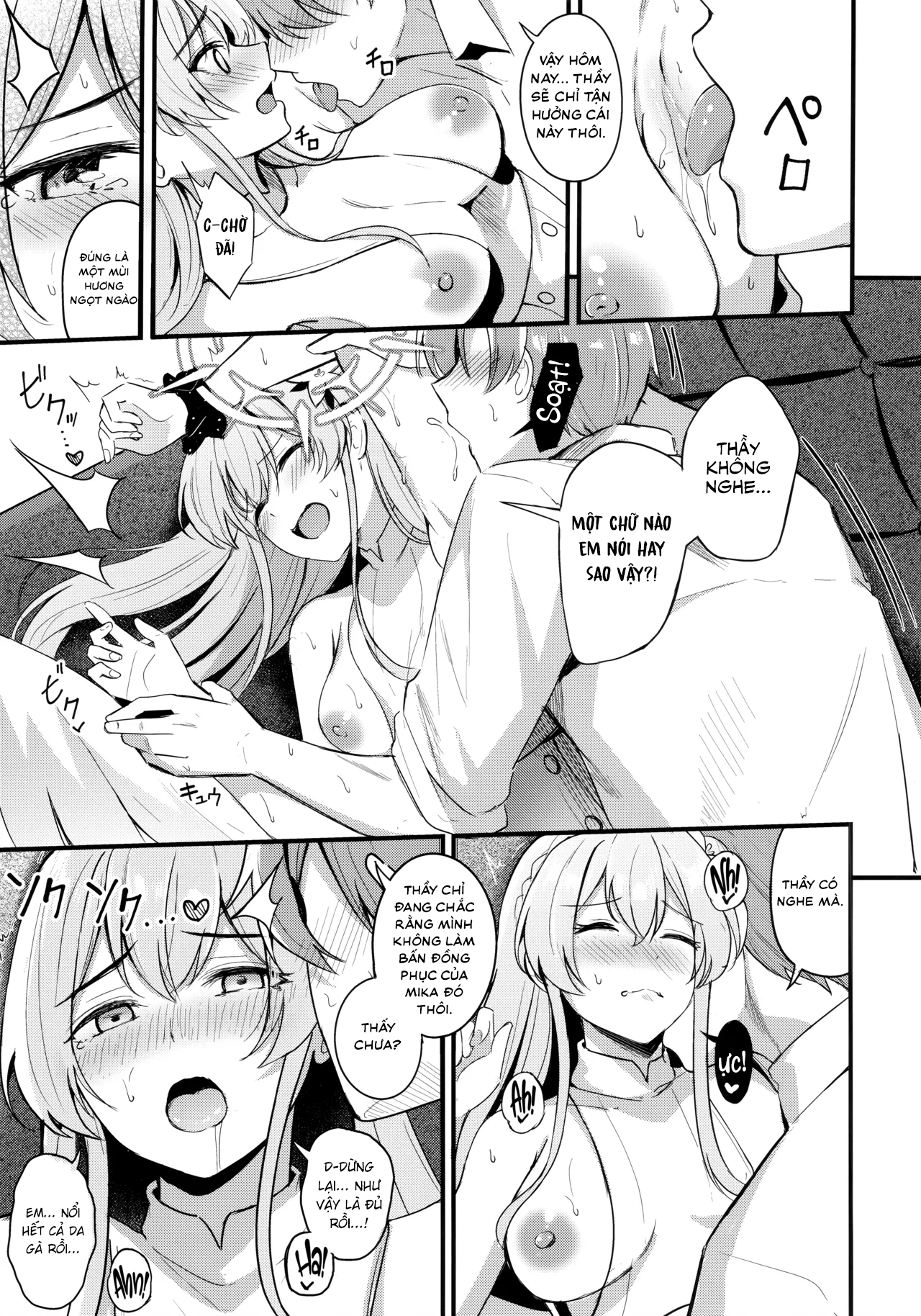 HentaiVN.net - Ảnh 14 - Đừng vấy bẩn bộ đồng phục này nhé! - One shot khô dái
