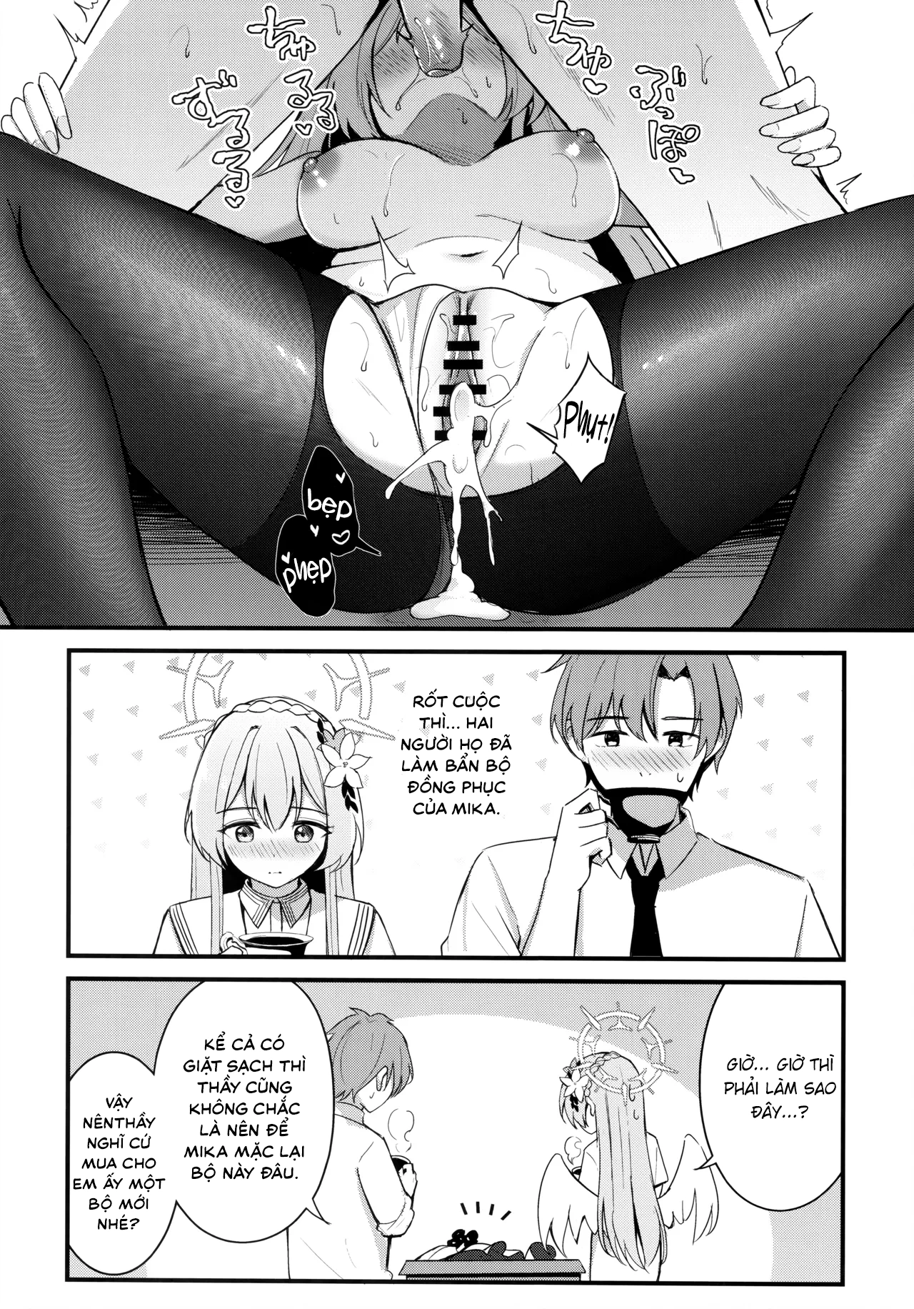 HentaiVN.net - Ảnh 27 - Đừng vấy bẩn bộ đồng phục này nhé! - One shot khô dái