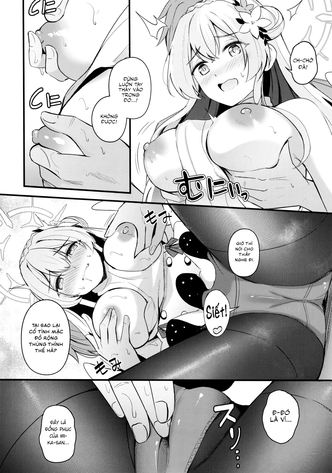 HentaiVN.net - Ảnh 7 - Đừng vấy bẩn bộ đồng phục này nhé! - One shot khô dái