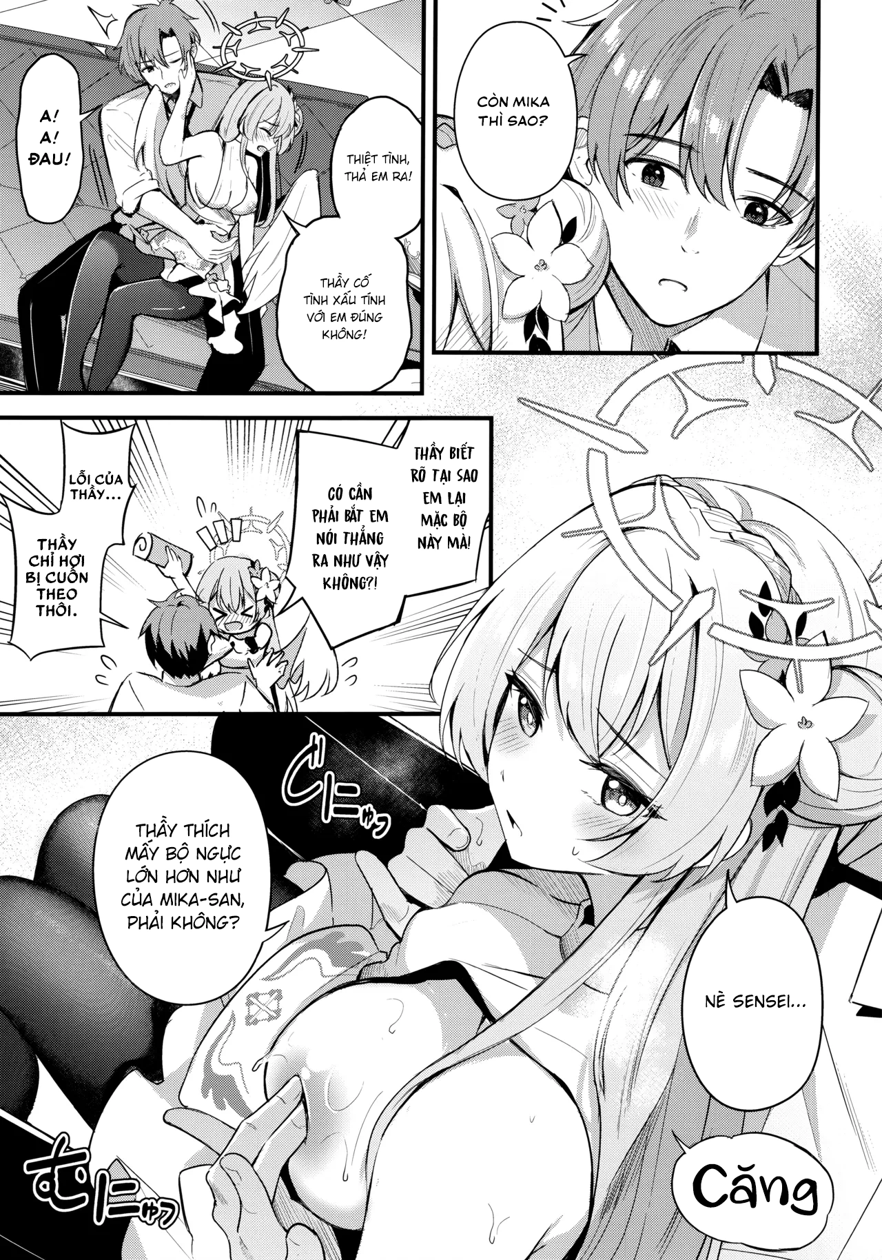 HentaiVN.net - Ảnh 8 - Đừng vấy bẩn bộ đồng phục này nhé! - One shot khô dái
