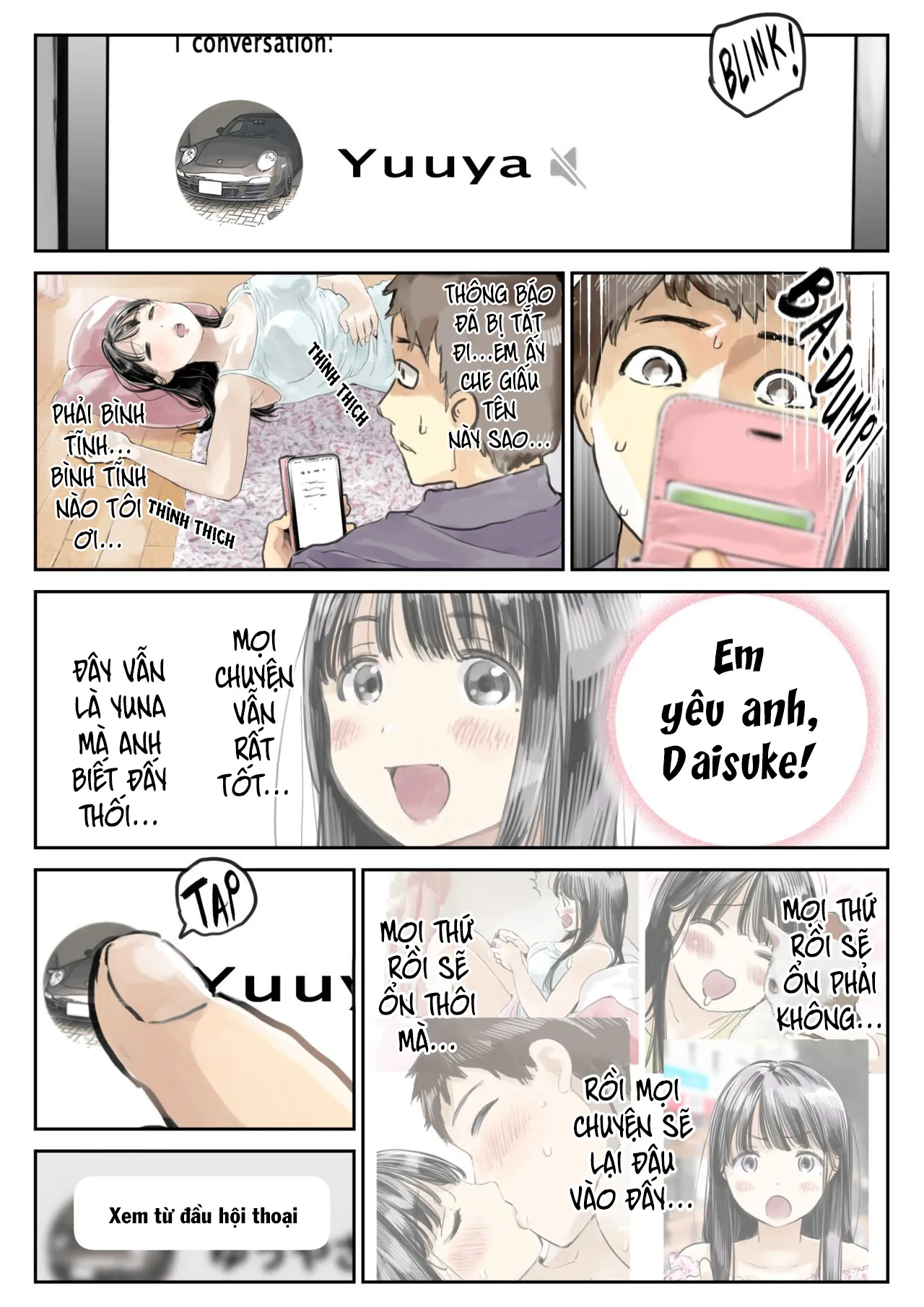 HentaiVN.net - Ảnh 32 - Xem trộm điện thoại bạn gái [Kanojo no SmaPho o Nozoita dake nano ni; I Just Snooped through Her Smartphone] - Phần 1