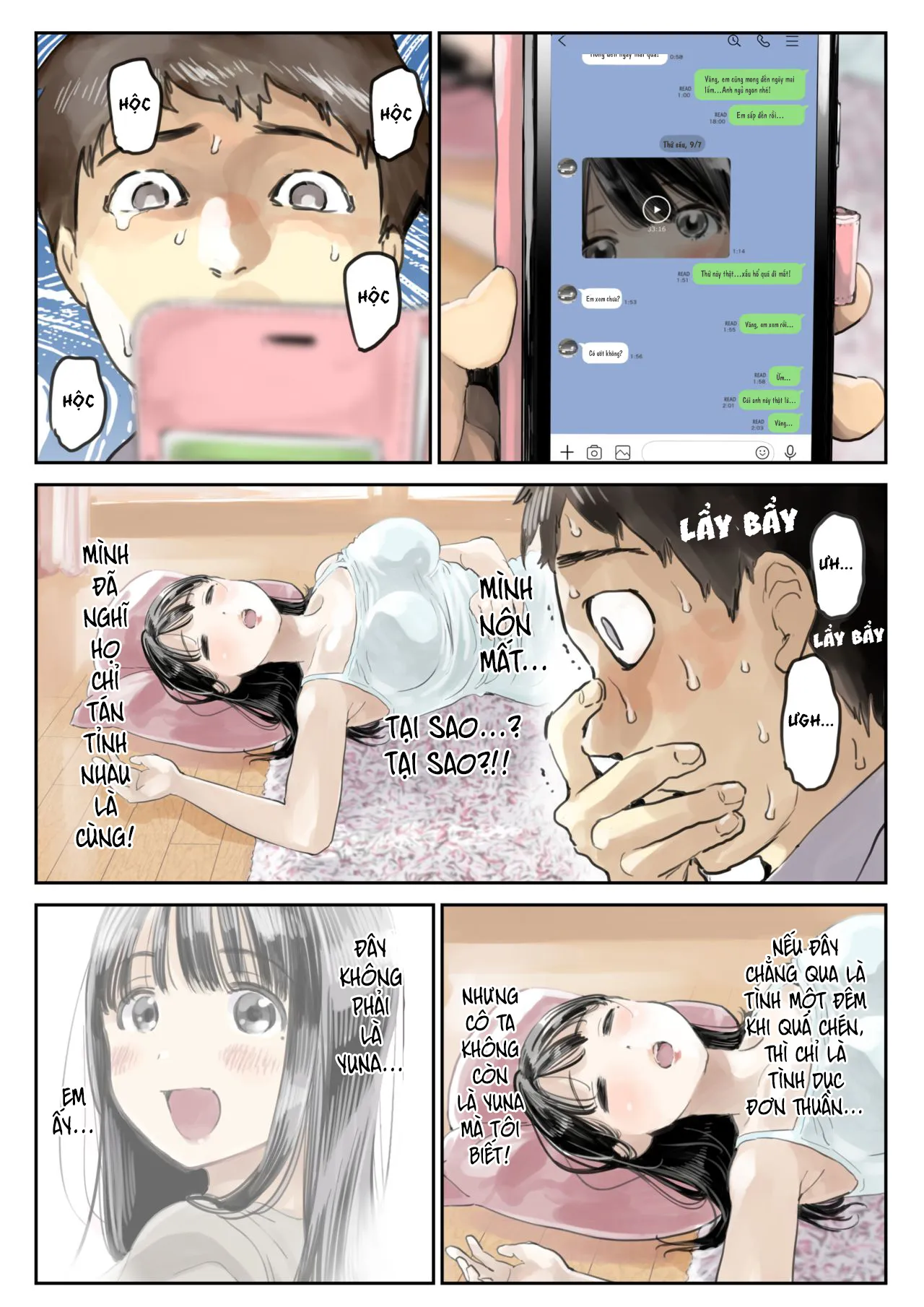 HentaiVN.net - Ảnh 16 - Xem trộm điện thoại bạn gái [Kanojo no SmaPho o Nozoita dake nano ni; I Just Snooped through Her Smartphone] - Phần 2