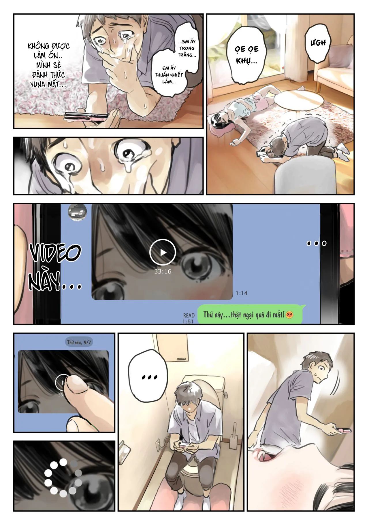 HentaiVN.net - Ảnh 17 - Xem trộm điện thoại bạn gái [Kanojo no SmaPho o Nozoita dake nano ni; I Just Snooped through Her Smartphone] - Phần 2