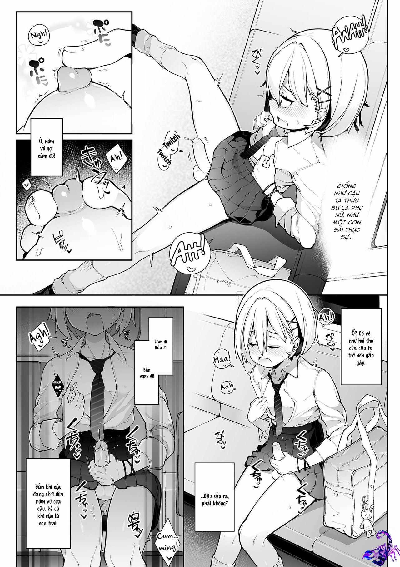 HentaiVN.net - Ảnh 5 - Densha de Yuuwaku Otokonoko - one shot
