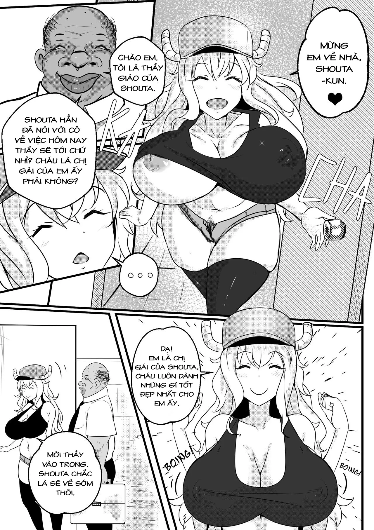 HentaiVN.net - Ảnh 4 - Chị gái vì tôi mà bú cặc thầy giáo! [B-Trayal 33 (Kobayashi-san-chi no Maid Dragon) ; 小林さんちのメイドラゴン] - Oneshot