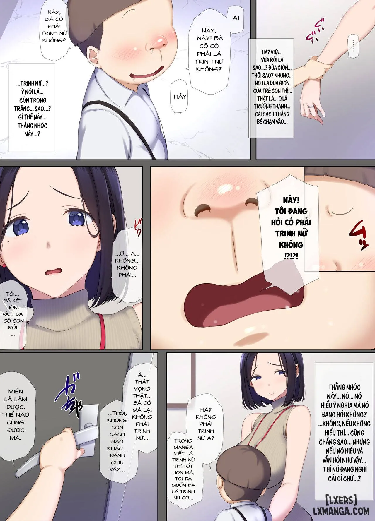 HentaiVN.net - Ảnh 14 - Hitozuma OL no Oshigoto wa Shachou no Musuko no Seishori Benki desu - Chap 1.