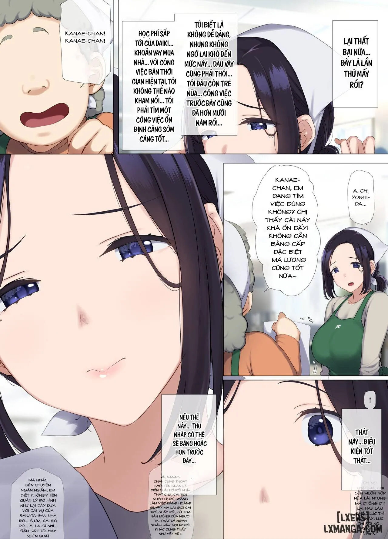 HentaiVN.net - Ảnh 6 - Hitozuma OL no Oshigoto wa Shachou no Musuko no Seishori Benki desu - Chap 1.