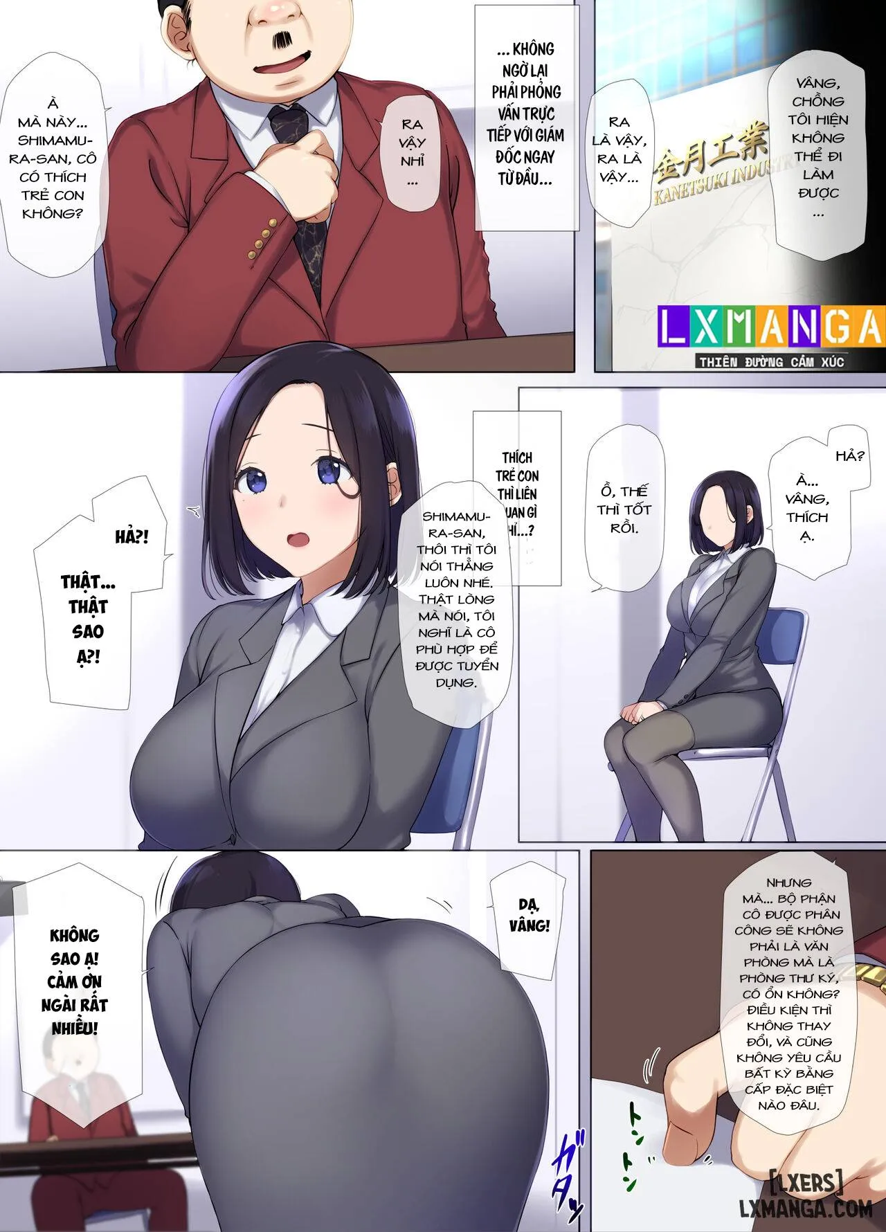 HentaiVN.net - Ảnh 7 - Hitozuma OL no Oshigoto wa Shachou no Musuko no Seishori Benki desu - Chap 1.