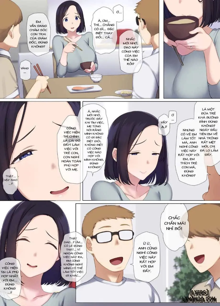 HentaiVN.net - Ảnh 35 - Hitozuma OL no Oshigoto wa Shachou no Musuko no Seishori Benki desu - Oneshot