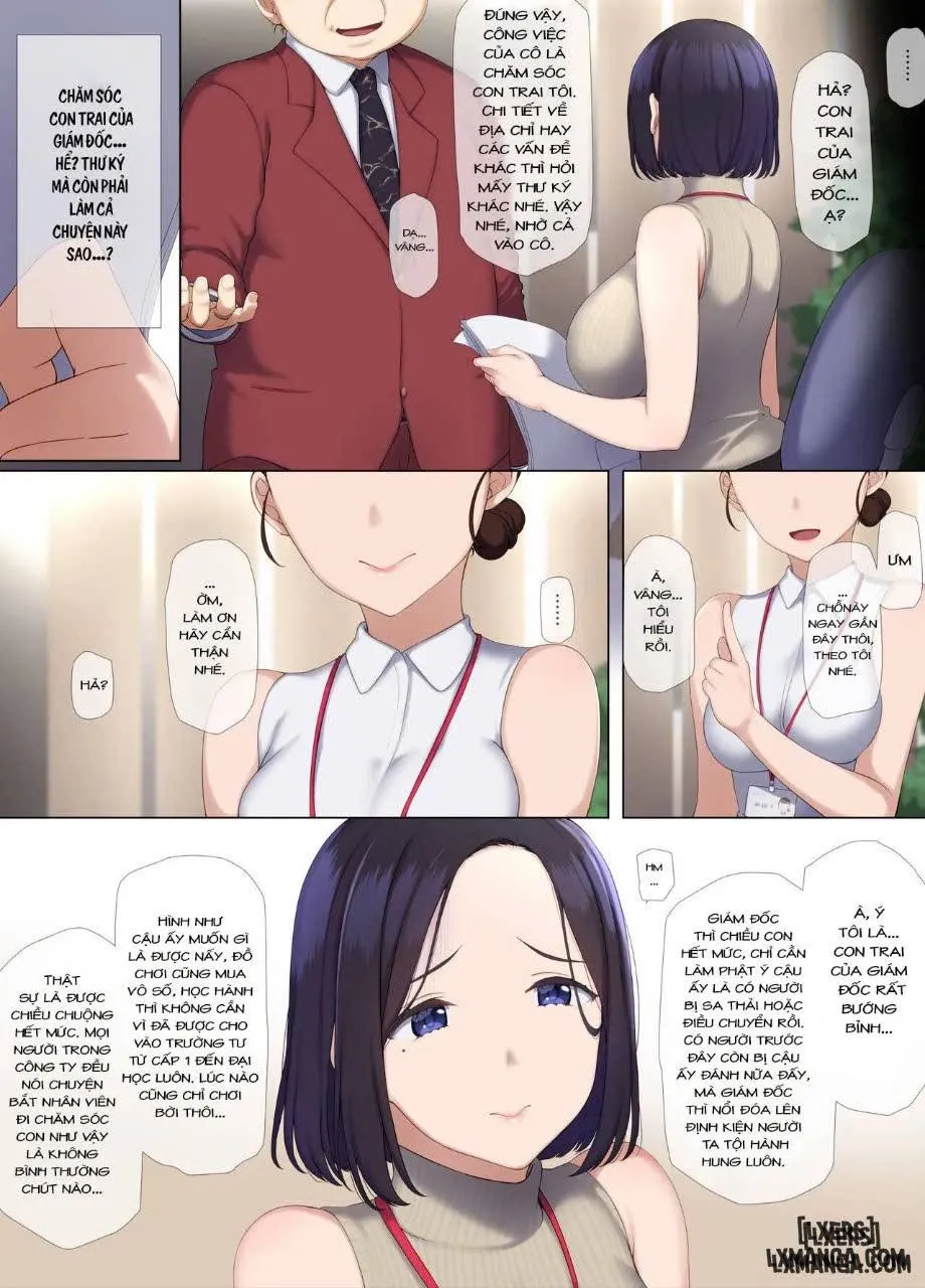 HentaiVN.net - Ảnh 8 - Hitozuma OL no Oshigoto wa Shachou no Musuko no Seishori Benki desu - Oneshot