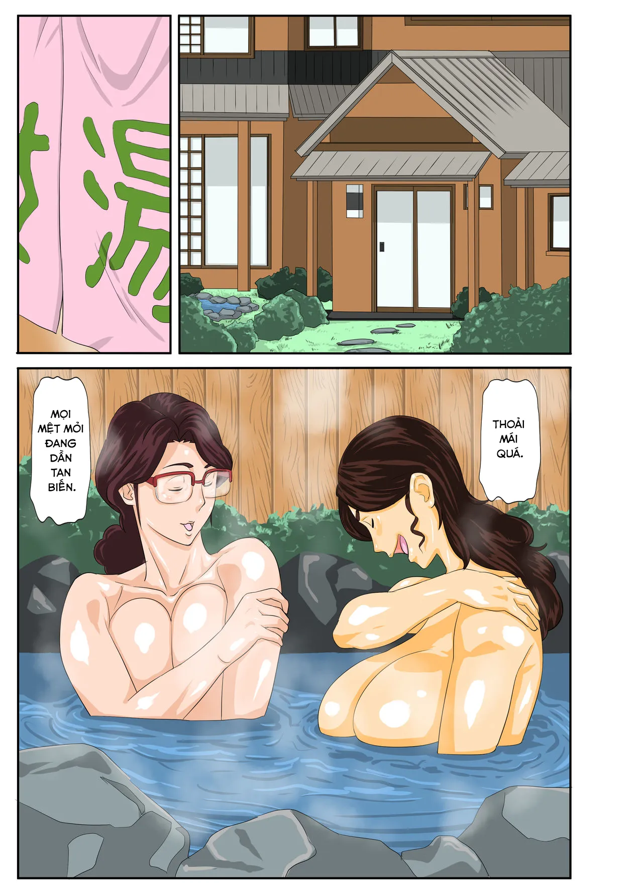 HentaiVN.net - Ảnh 5 - Onsenyado de Chara-o ni Kuwareta Muchi Muchi Kaa-chan - Oneshot