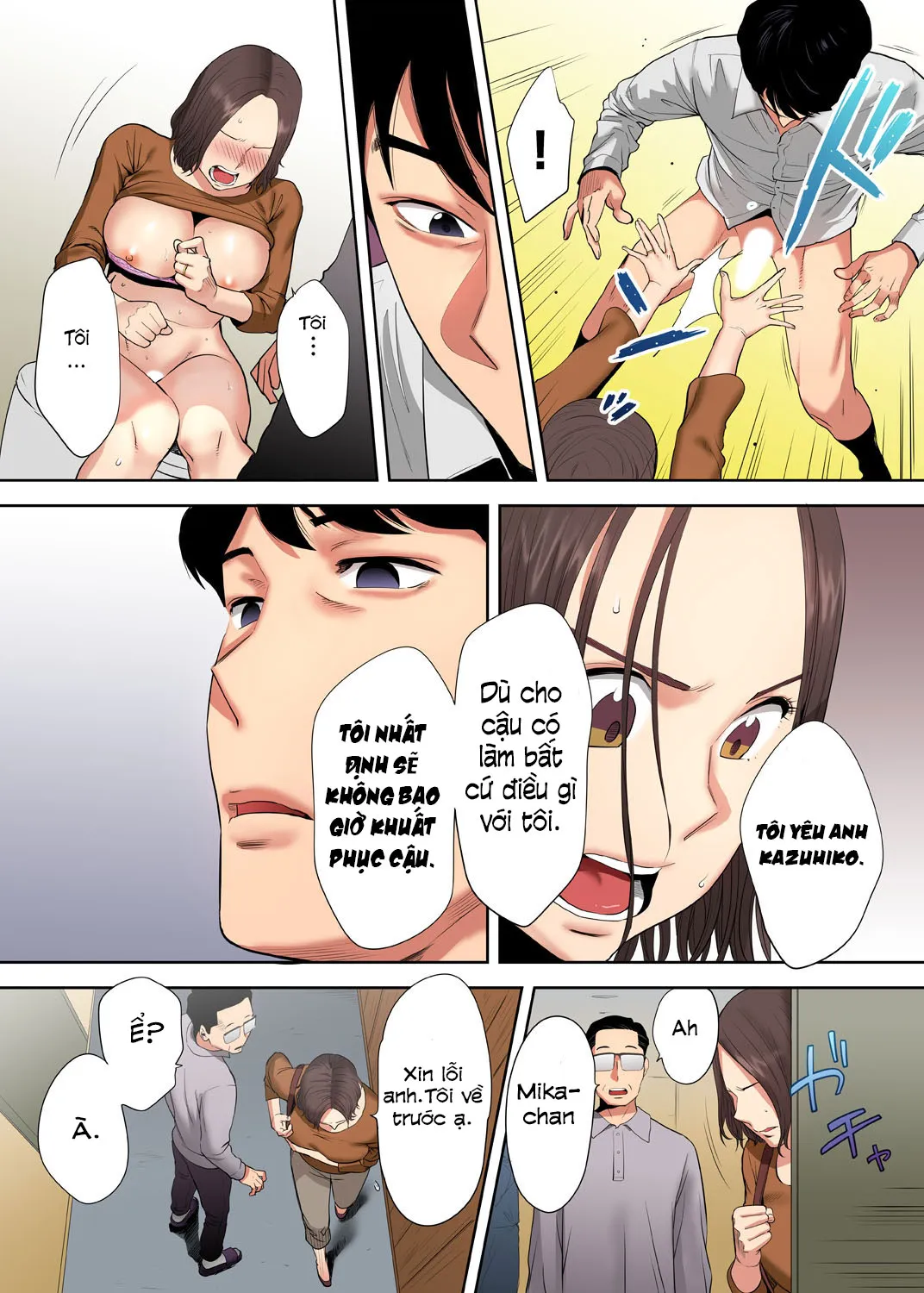 HentaiVN.net - Ảnh 22 - Cấp dưới của chồng làm tôi ra lênh láng... Ngoại tình thật là sướng đến điên đảo. [「夫の部下にイかされちゃう…」抗えず感じてしまう不倫妻] - Chap 2
