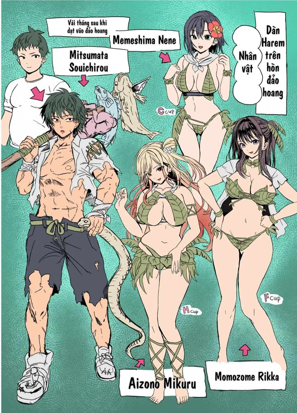 HentaiVN.net - Ảnh 44 - Mujintou Sounans Harem [無人島遭難ハーレム] - Phần CG