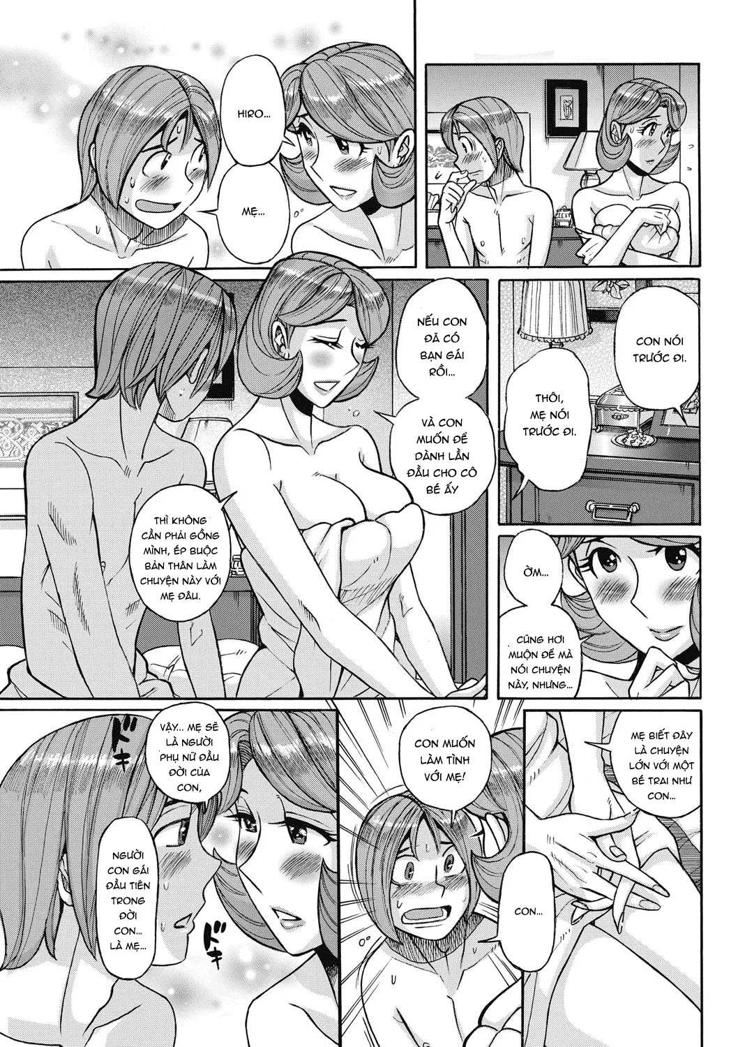 HentaiVN.net - Ảnh 10 - Bà già nhà tôi vẫn cực kì gợi dục [My mother is still super sexy; Ore no Kaa-san ga Itsu made mo Erosugiru] - Chap 1