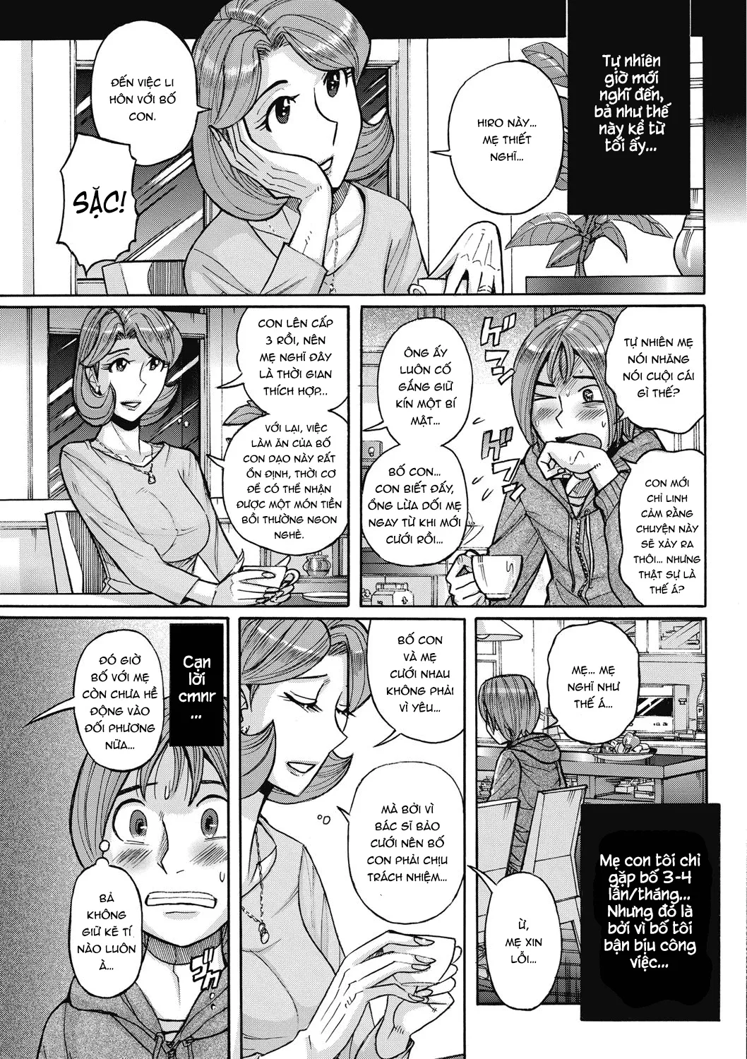 HentaiVN.net - Ảnh 4 - Bà già nhà tôi vẫn cực kì gợi dục [My mother is still super sexy; Ore no Kaa-san ga Itsu made mo Erosugiru] - Chap 1