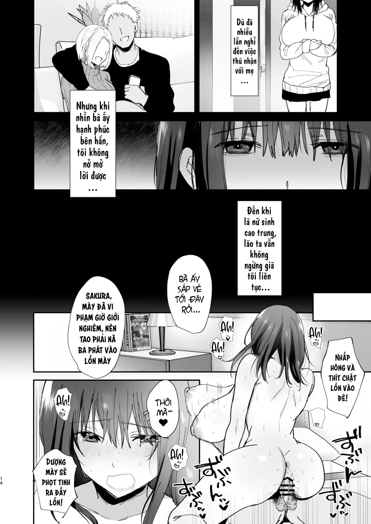 HentaiVN.net - Ảnh 14 - Boku no Kanojo wa Giri no Chichi ni Nando mo Okasarete ita [僕の彼女は義理の父に何度も犯されていた] - Oneshot