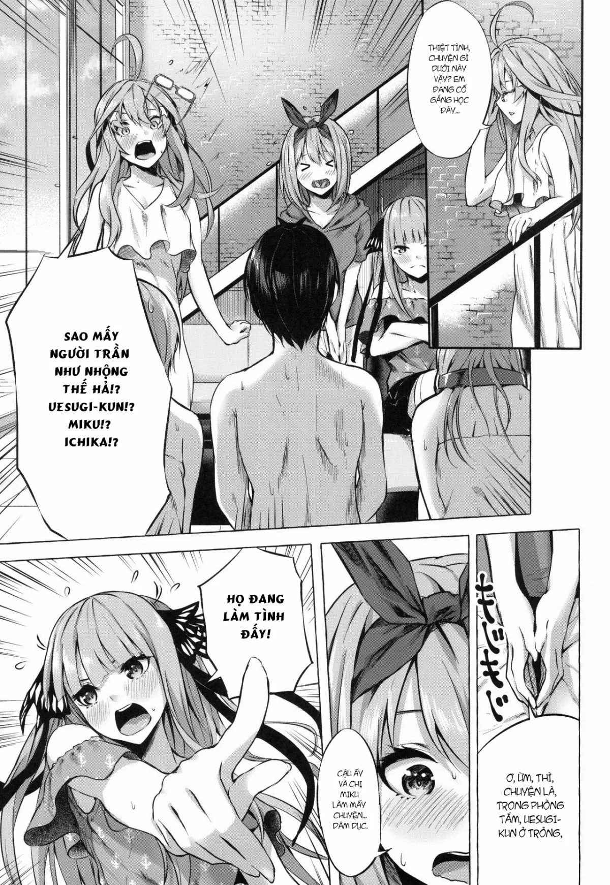 HentaiVN.net - Ảnh 12 - Giấc Mộng Vàng Với Chị Em Sinh Năm (Gotoubun no Hanayome) [Gotoubun no Sorayume | A Five-Part Fantasy (Gotoubun no Hanayome); 五等分の空夢 (五等分の花嫁)] - Phần 1