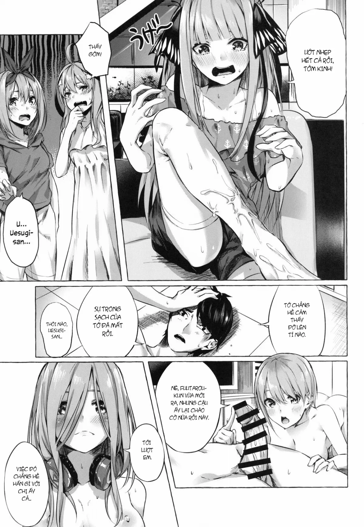HentaiVN.net - Ảnh 16 - Giấc Mộng Vàng Với Chị Em Sinh Năm (Gotoubun no Hanayome) [Gotoubun no Sorayume | A Five-Part Fantasy (Gotoubun no Hanayome); 五等分の空夢 (五等分の花嫁)] - Phần 1