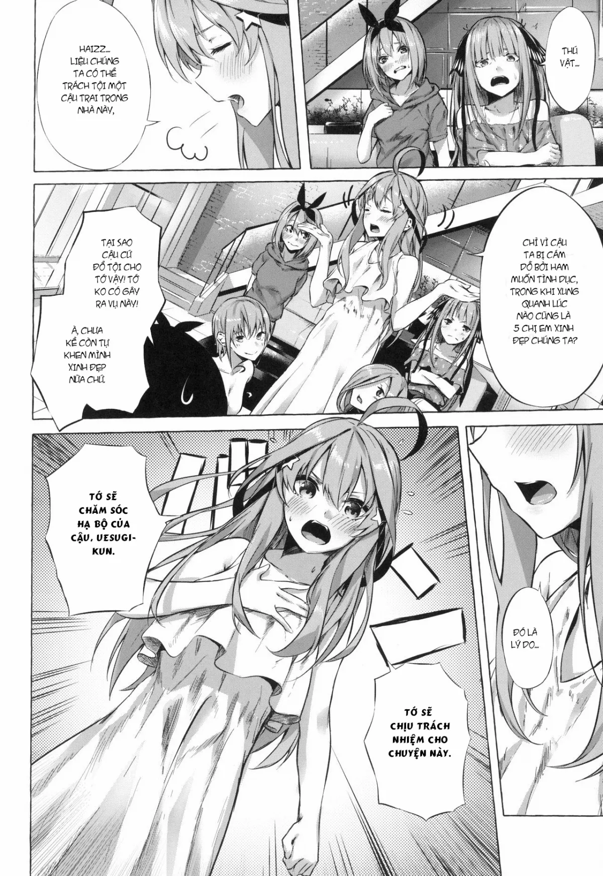 HentaiVN.net - Ảnh 17 - Giấc Mộng Vàng Với Chị Em Sinh Năm (Gotoubun no Hanayome) [Gotoubun no Sorayume | A Five-Part Fantasy (Gotoubun no Hanayome); 五等分の空夢 (五等分の花嫁)] - Phần 1