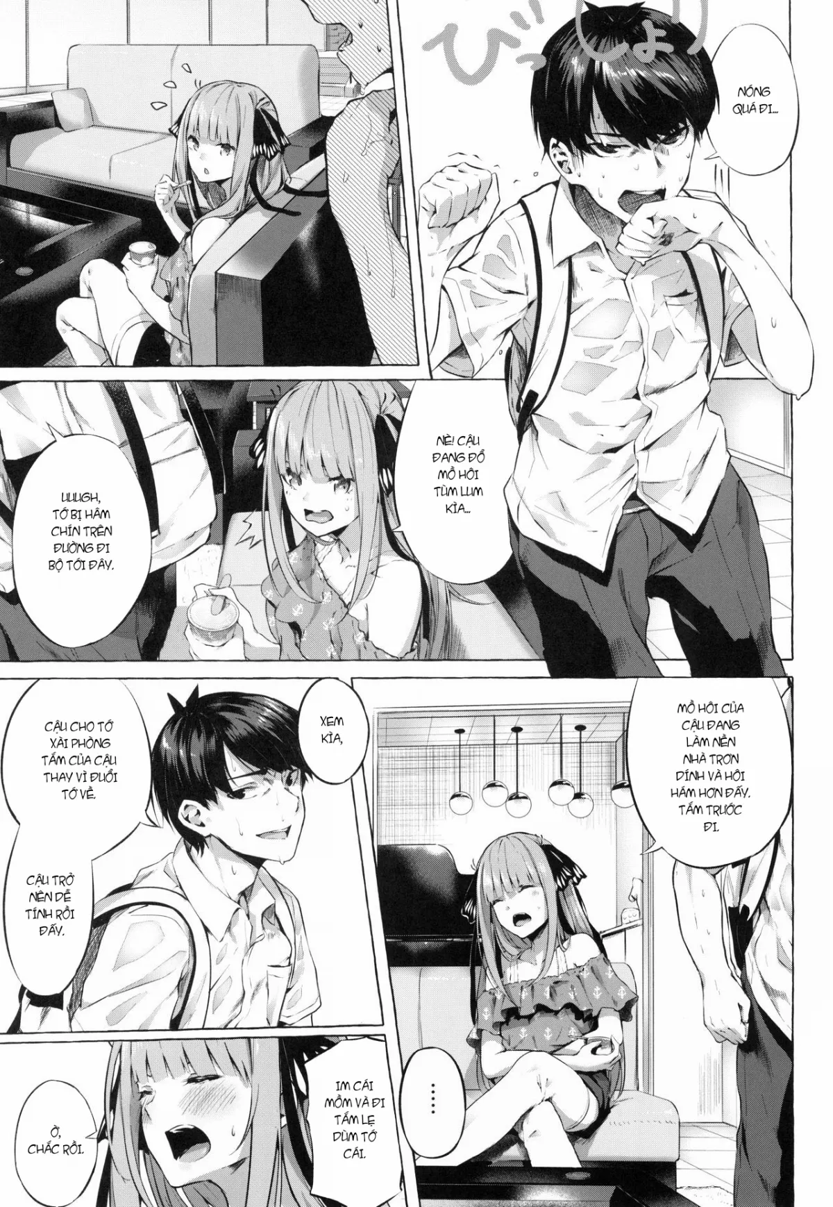 HentaiVN.net - Ảnh 4 - Giấc Mộng Vàng Với Chị Em Sinh Năm (Gotoubun no Hanayome) [Gotoubun no Sorayume | A Five-Part Fantasy (Gotoubun no Hanayome); 五等分の空夢 (五等分の花嫁)] - Phần 1