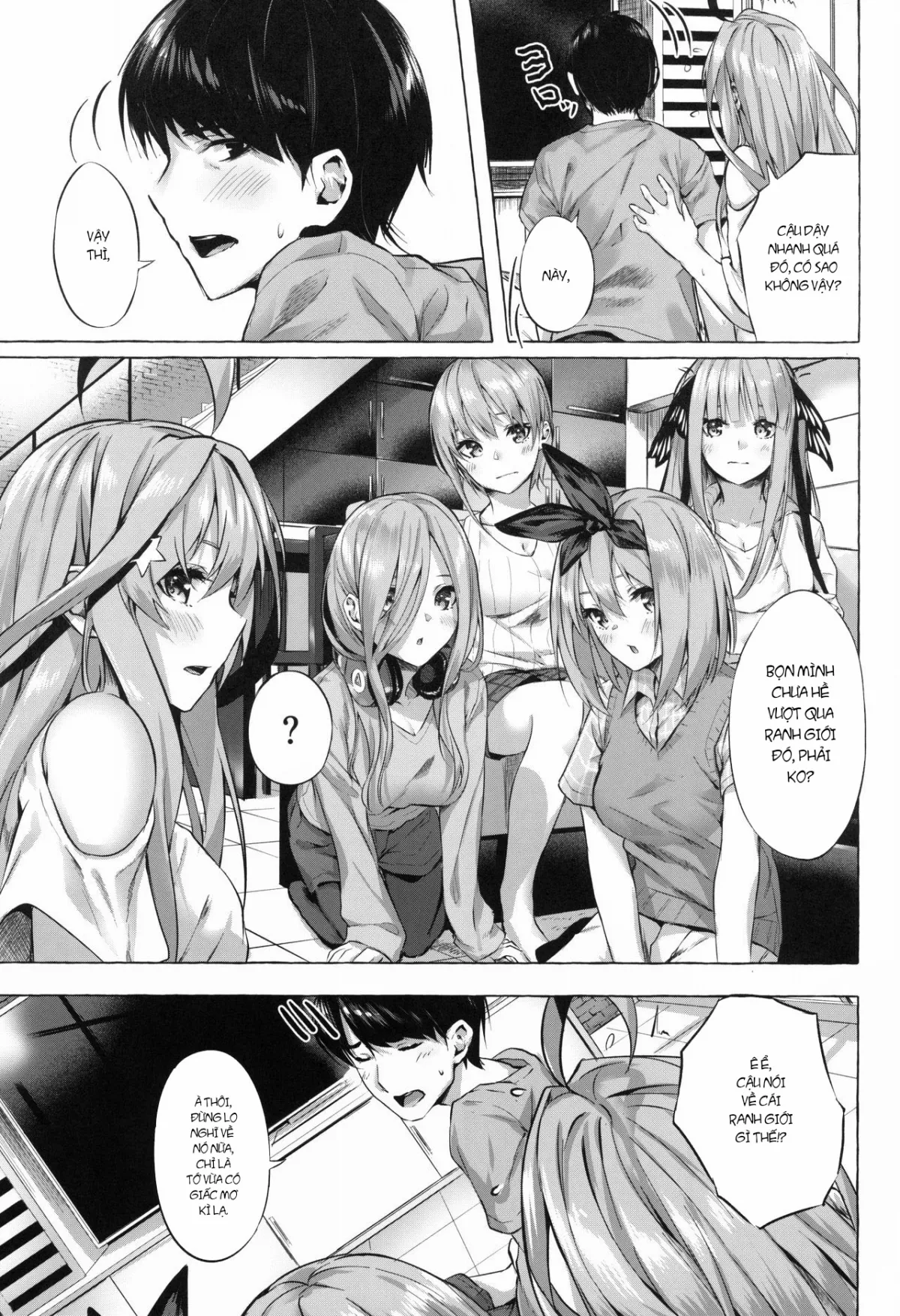 HentaiVN.net - Ảnh 16 - Giấc Mộng Vàng Với Chị Em Sinh Năm (Gotoubun no Hanayome) [Gotoubun no Sorayume | A Five-Part Fantasy (Gotoubun no Hanayome); 五等分の空夢 (五等分の花嫁)] - Phần 2 - END
