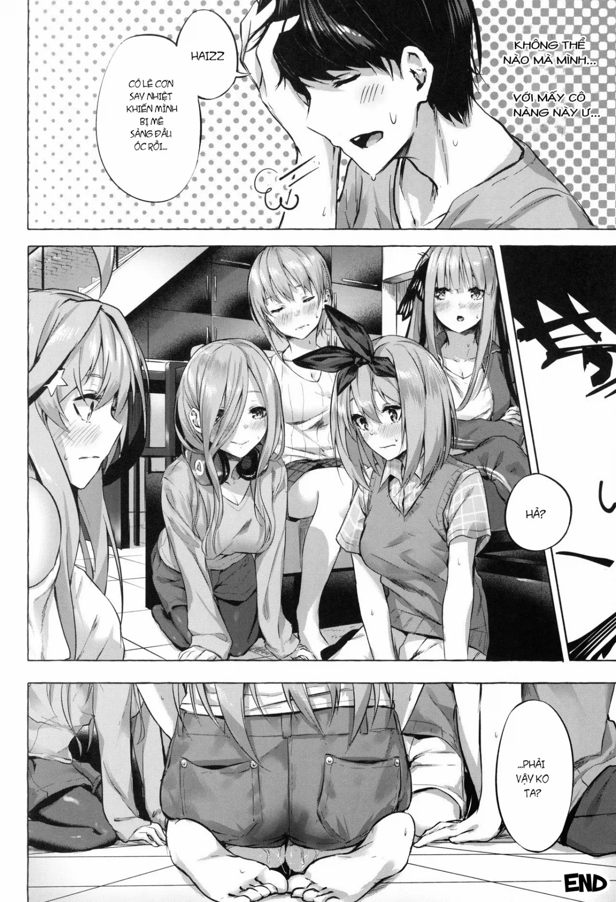 HentaiVN.net - Ảnh 17 - Giấc Mộng Vàng Với Chị Em Sinh Năm (Gotoubun no Hanayome) [Gotoubun no Sorayume | A Five-Part Fantasy (Gotoubun no Hanayome); 五等分の空夢 (五等分の花嫁)] - Phần 2 - END