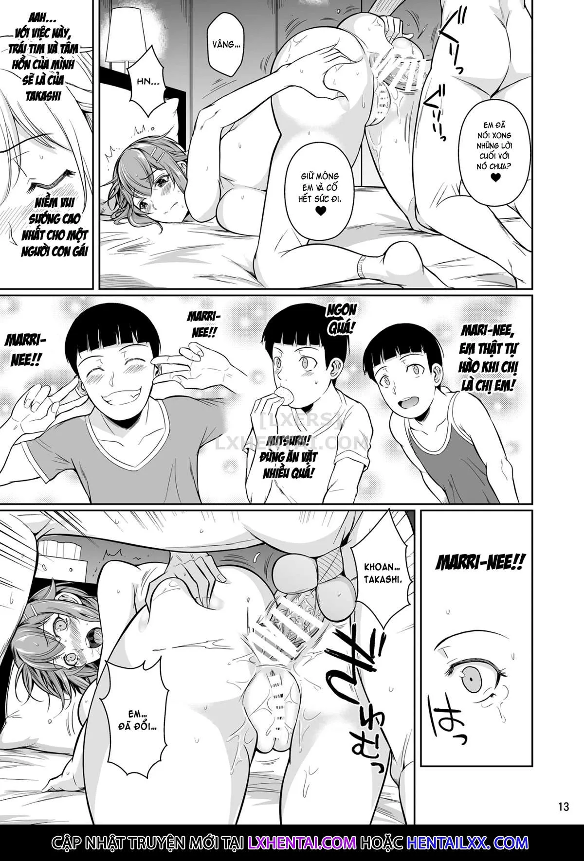 HentaiVN.net - Ảnh 15 - Touchuukasou 8 ~Shinyuu No Shimai O Musaboru Natsu~ Saishuushou - Chap 14 - END