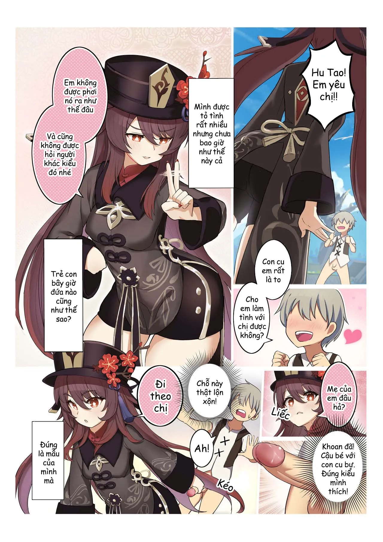HentaiVN.net - Ảnh 3 - Hu Tao và Shota (Genshin Impact) - Oneshot