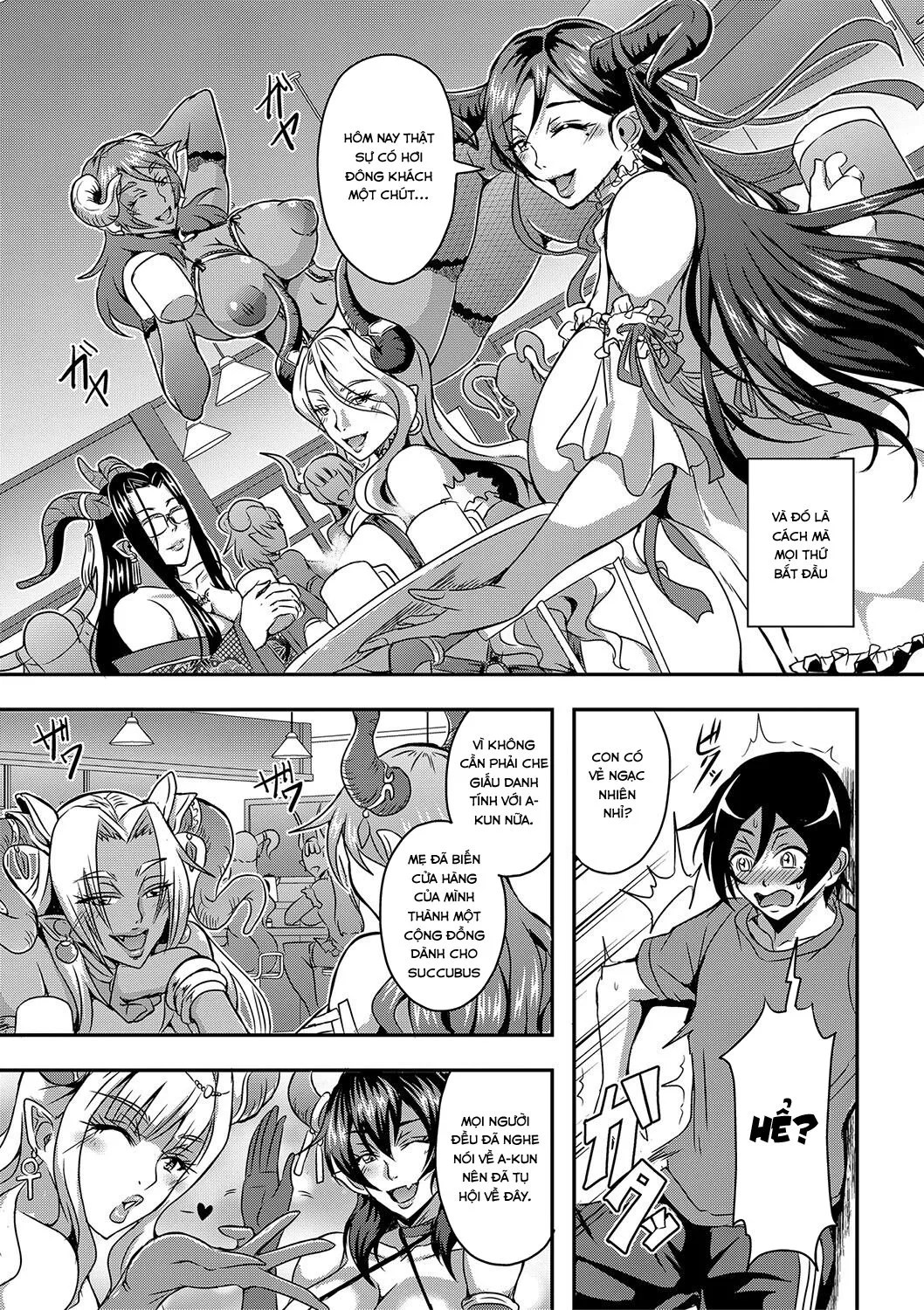 HentaiVN.net - Ảnh 41 - Boku to Succubus Mama-tachi to no Harem Life - Chap 1
