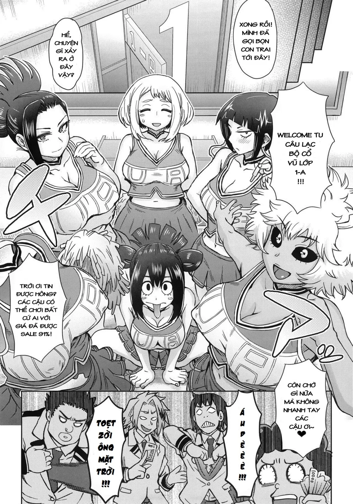HentaiVN.net - Ảnh 12 - Phía sau một cô gái trong nghành đụ dạo... (Boku no Hero Academia) [Uraraka's BehindScenes Prostitution, Uraraka Ura Fuuzoku] - One + n x 3,141592653589 shot