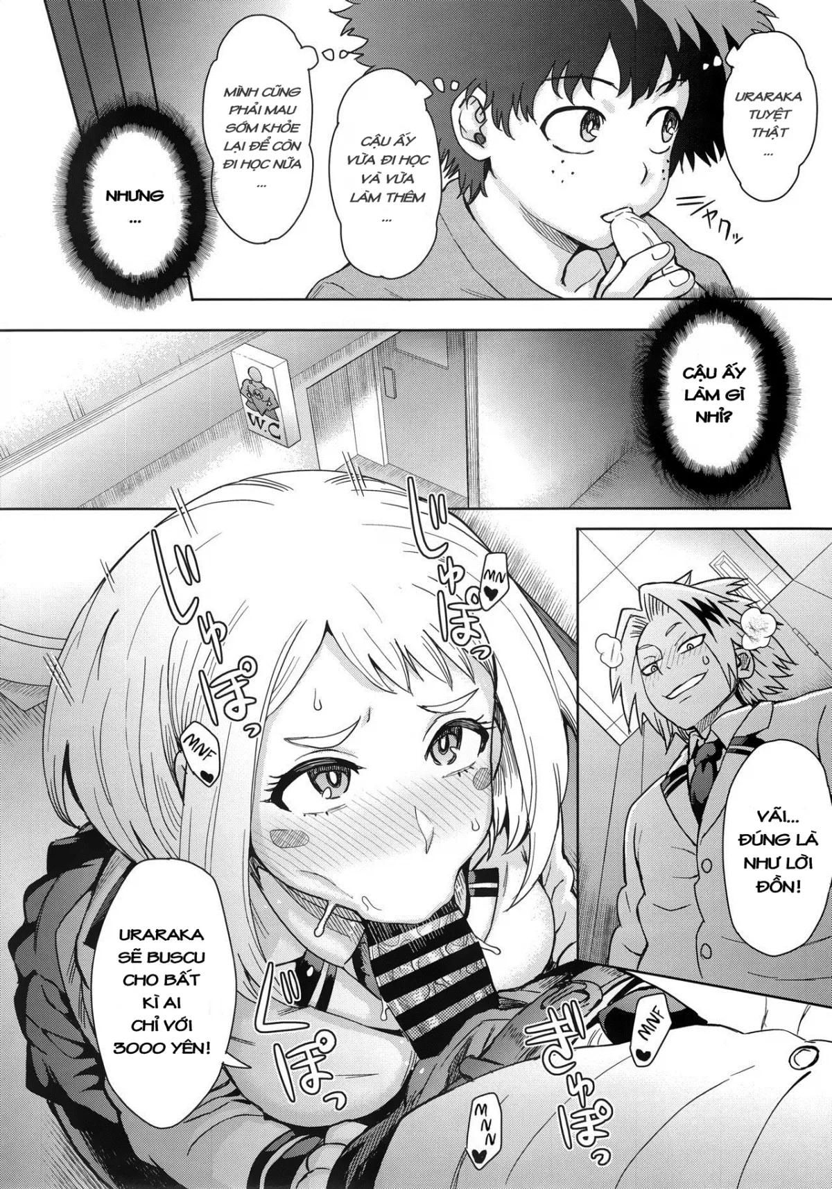 HentaiVN.net - Ảnh 5 - Phía sau một cô gái trong nghành đụ dạo... (Boku no Hero Academia) [Uraraka's BehindScenes Prostitution, Uraraka Ura Fuuzoku] - One + n x 3,141592653589 shot