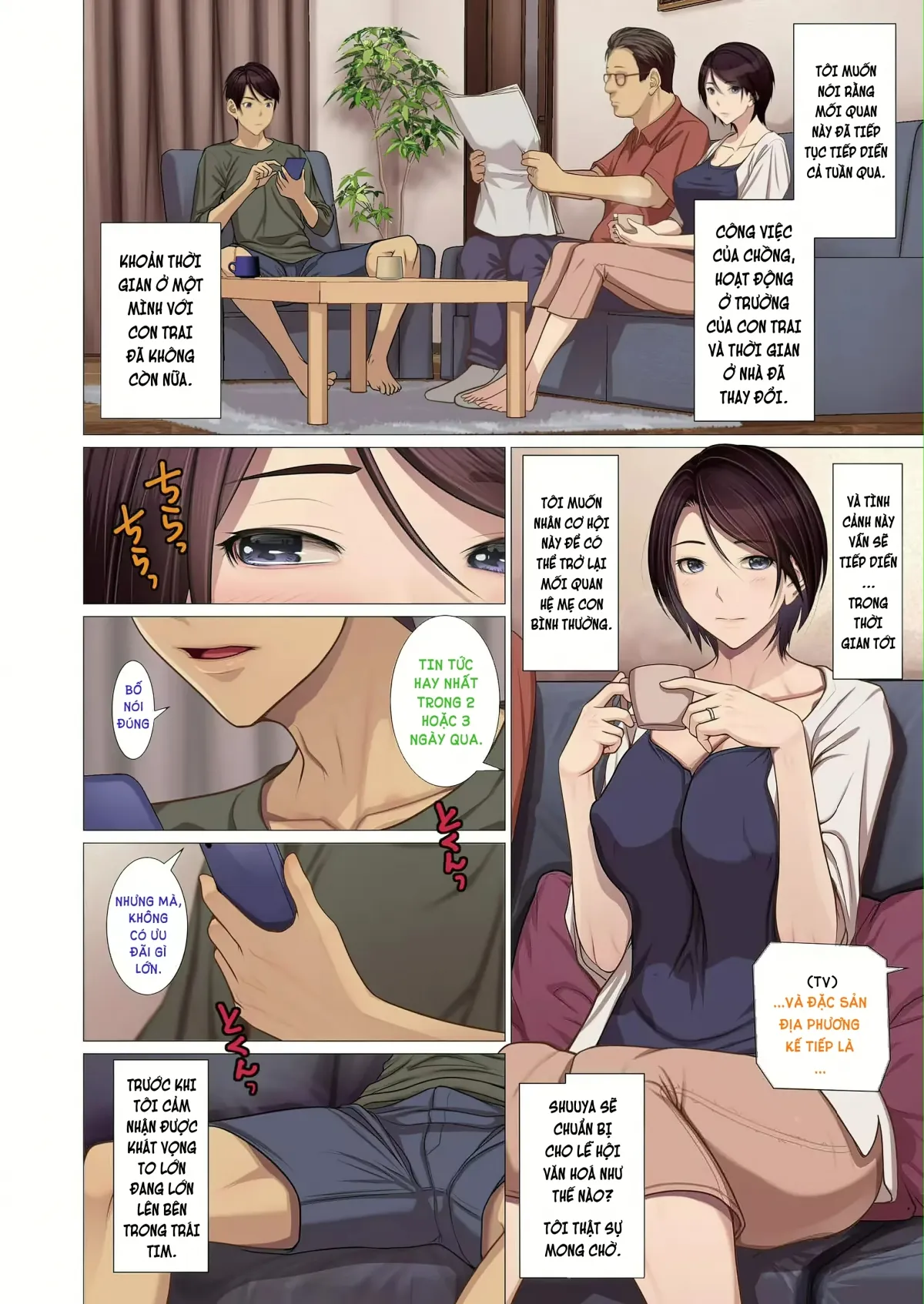 HentaiVN.net - Ảnh 3 - Uwaki Misui Haha Wa Musuko Ni Ochiru [Attempted Cheating Mom Is Obsessed With Her Son] - Chap 2
