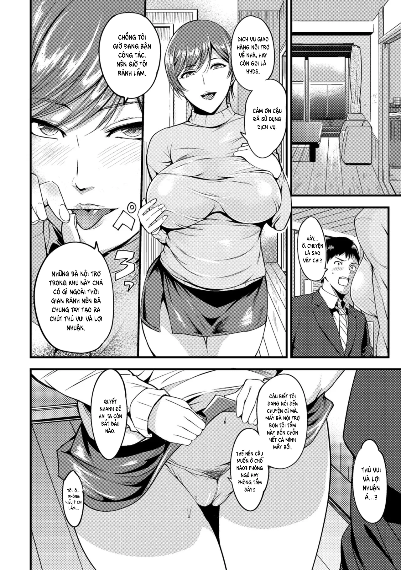HentaiVN.net - Ảnh 6 - The Pleasure Married Women Do Not Know [Oku-san ga Shiranai Kairaku] - Chap 2