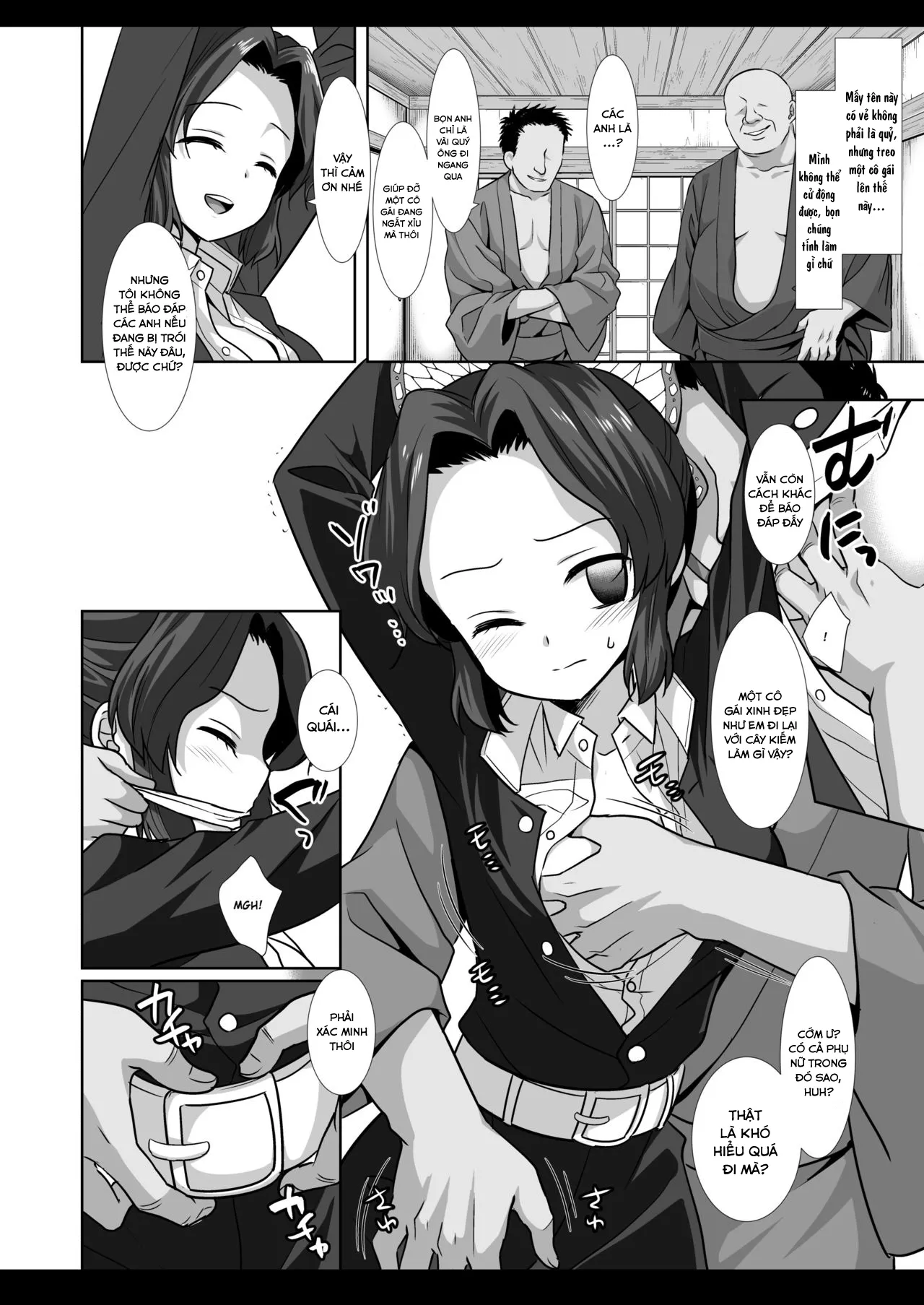 HentaiVN.net - Ảnh 3 - Trói và hiếp dâm Shinobu dâm đãng [Shinobu's Bondage Rape ; Shinobu Kousoku Rinkan] - Oneshot