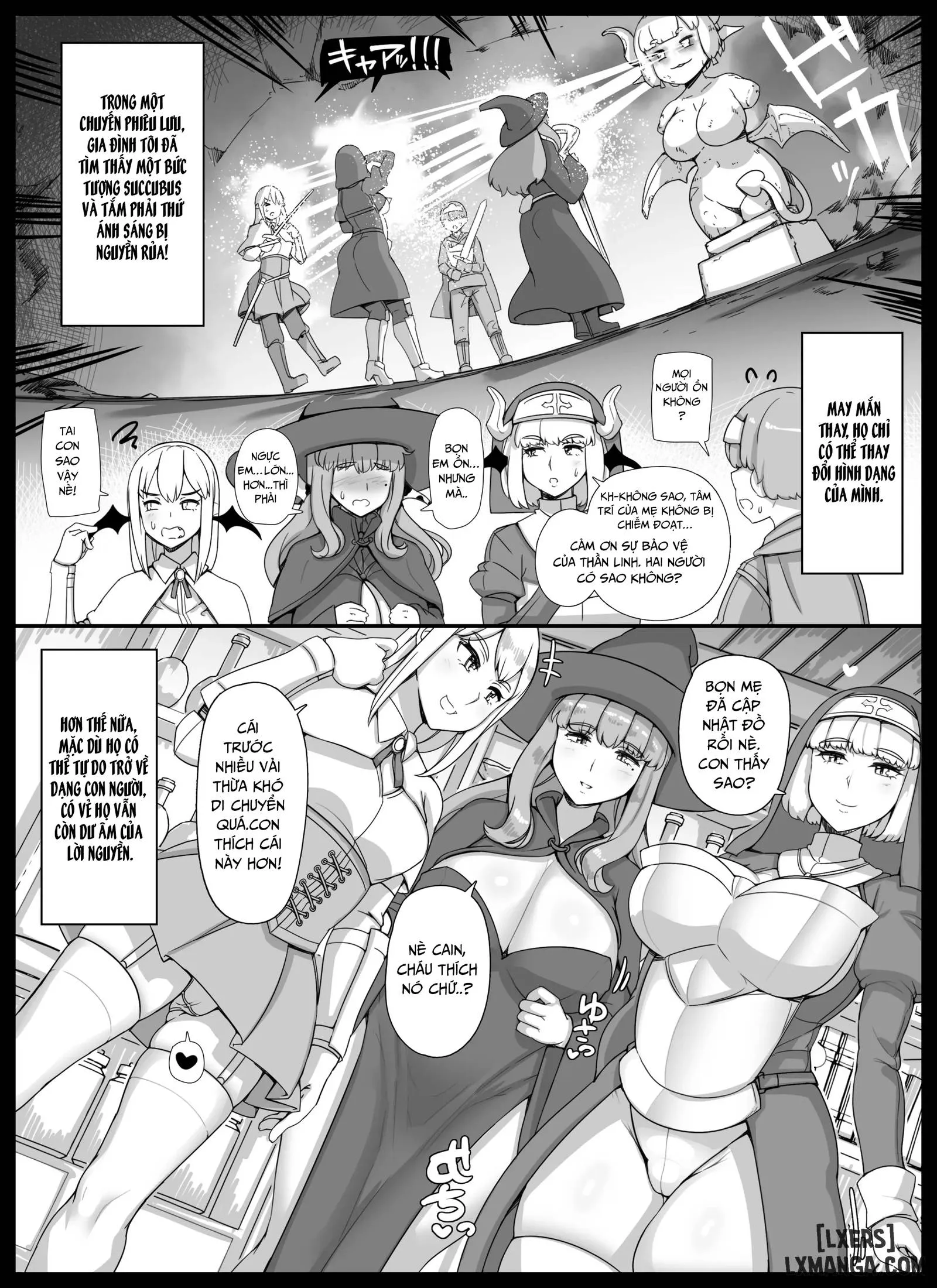 HentaiVN.net - Ảnh 11 - Haha Ane Oba Ga Succubus Na Shota Yuusha Harem Party - Oneshot.
