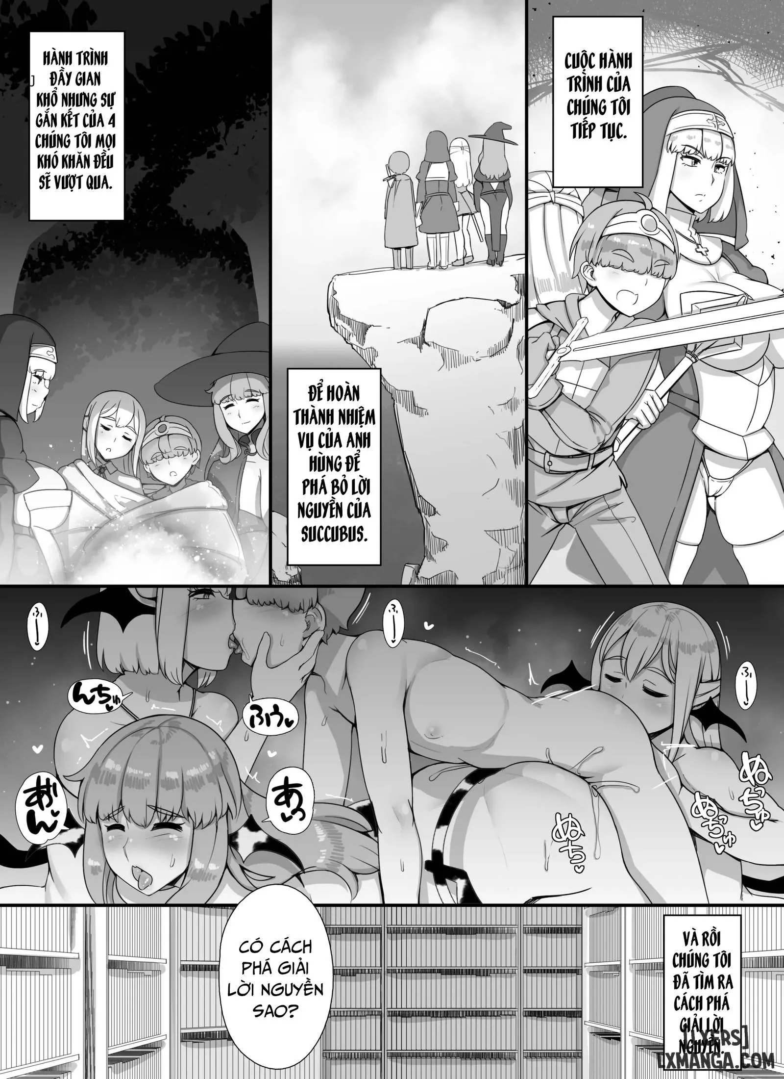 HentaiVN.net - Ảnh 52 - Haha Ane Oba Ga Succubus Na Shota Yuusha Harem Party - Oneshot.