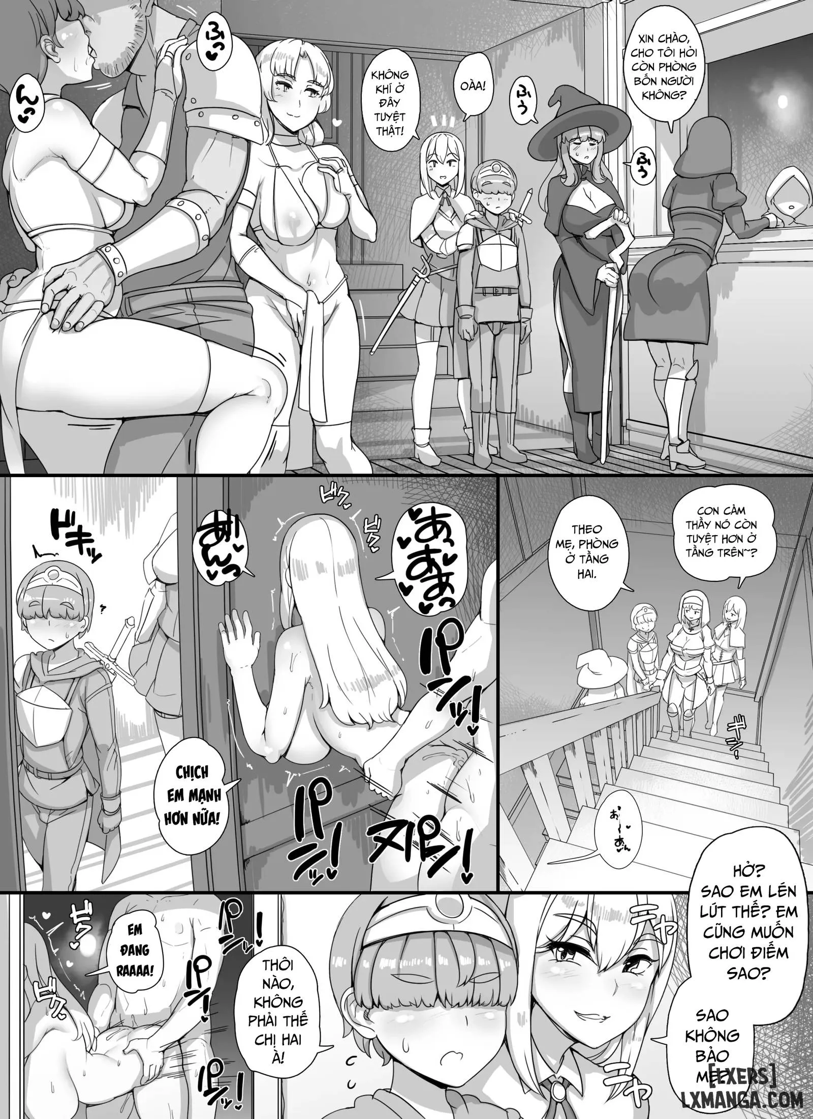 HentaiVN.net - Ảnh 8 - Haha Ane Oba Ga Succubus Na Shota Yuusha Harem Party - Oneshot.