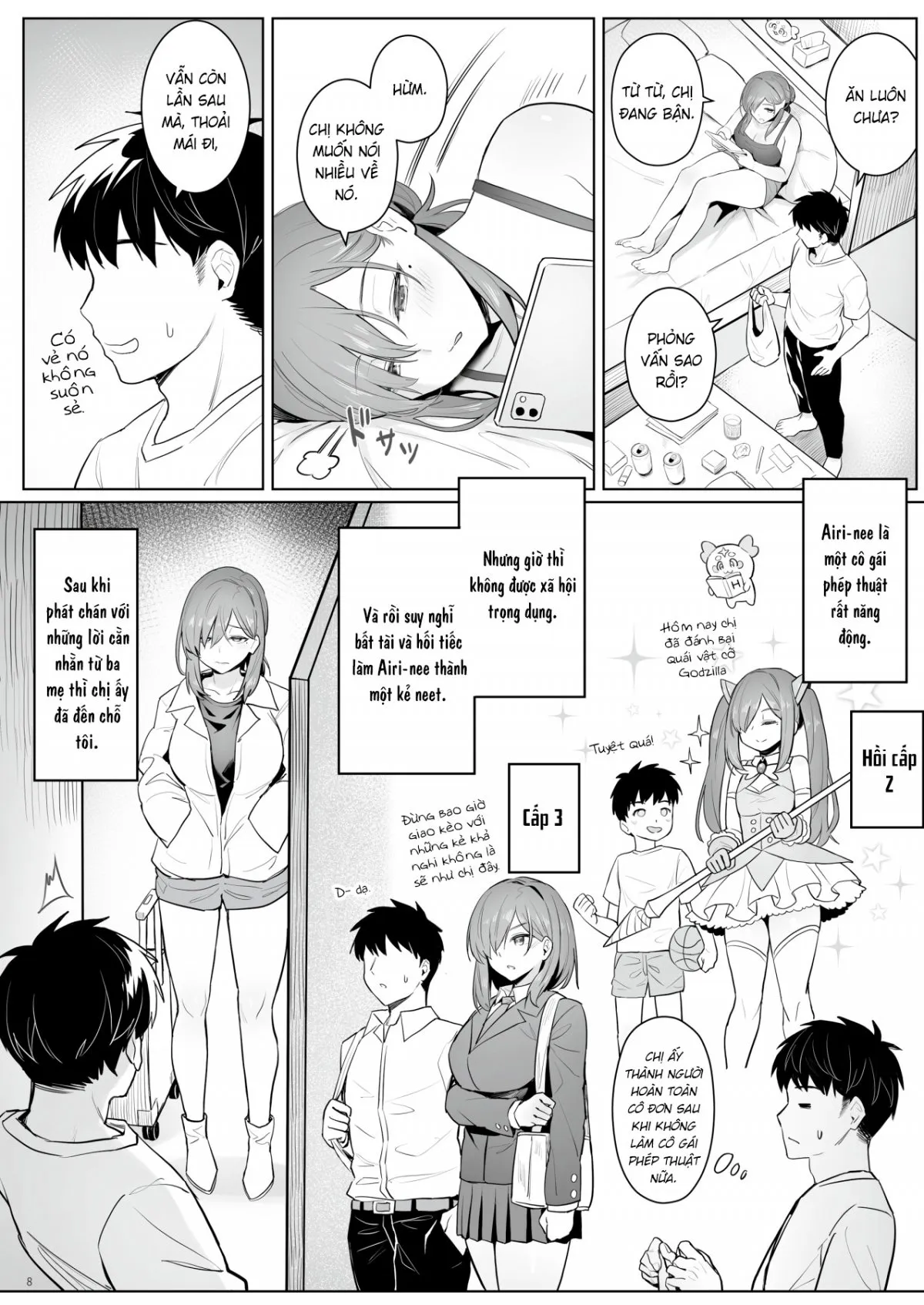 HentaiVN.net - Ảnh 11 - Cuộc sống NEET của một người hùng đã nghỉ hưu [Moto Mahou Shoujo no Hikikomori Seikatsu] - Thất nghiệp sinh nông nổi