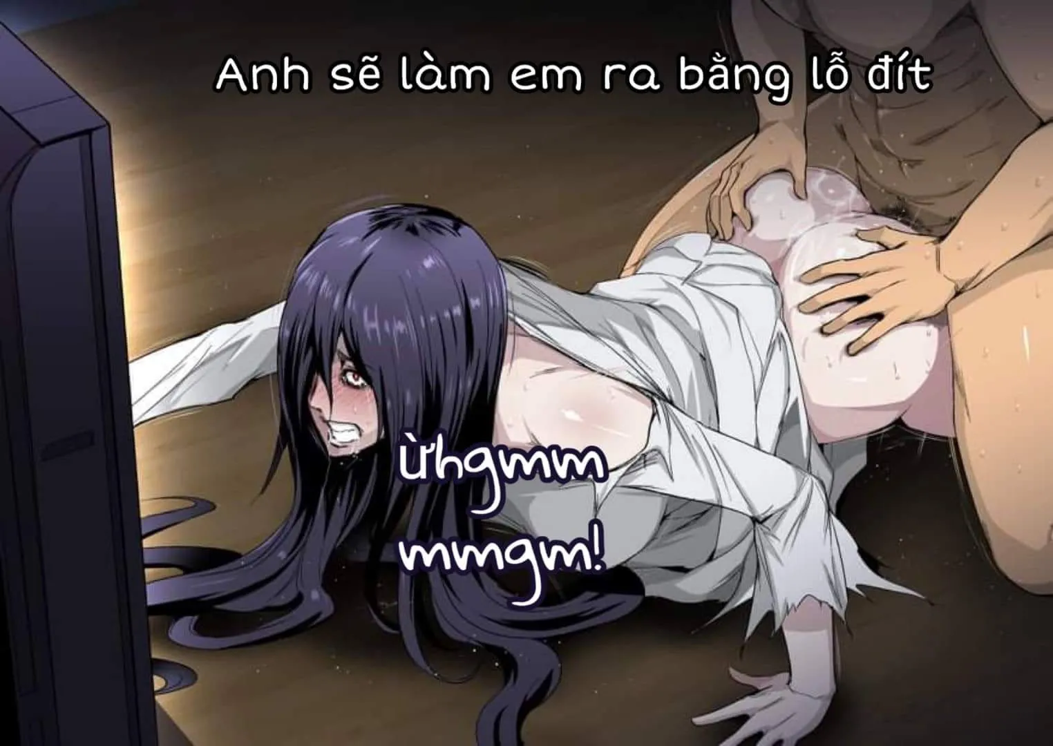 HentaiVN.net - Ảnh 24 - Truyện ma siêu kinh dị [Em ma dễ thương và Kuro lão cụ; noroi no video VS tanetsuke ojisan; 呪いのビデオvs種付けおじさん] - Oneshot