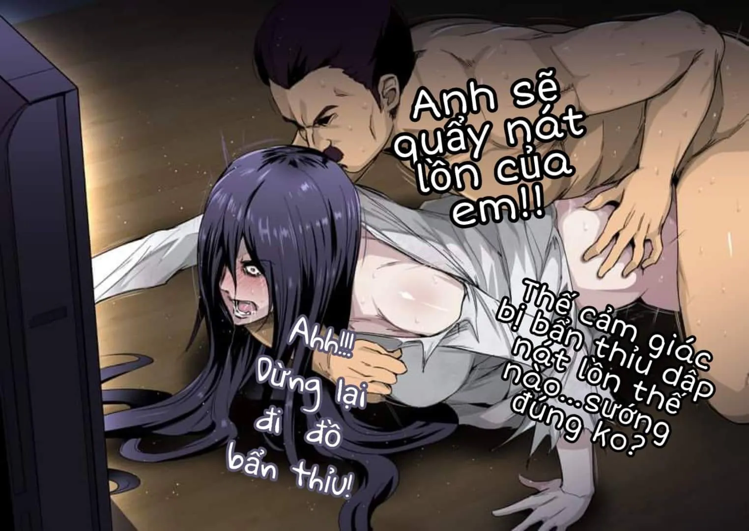 HentaiVN.net - Ảnh 25 - Truyện ma siêu kinh dị [Em ma dễ thương và Kuro lão cụ; noroi no video VS tanetsuke ojisan; 呪いのビデオvs種付けおじさん] - Oneshot