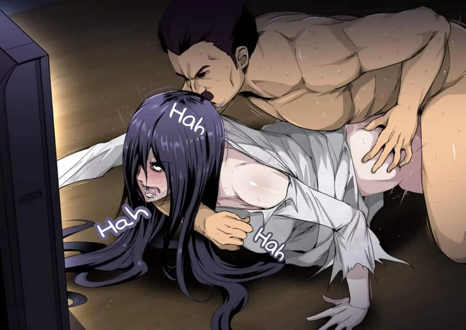 HentaiVN.net - Ảnh 26 - Truyện ma siêu kinh dị [Em ma dễ thương và Kuro lão cụ; noroi no video VS tanetsuke ojisan; 呪いのビデオvs種付けおじさん] - Oneshot