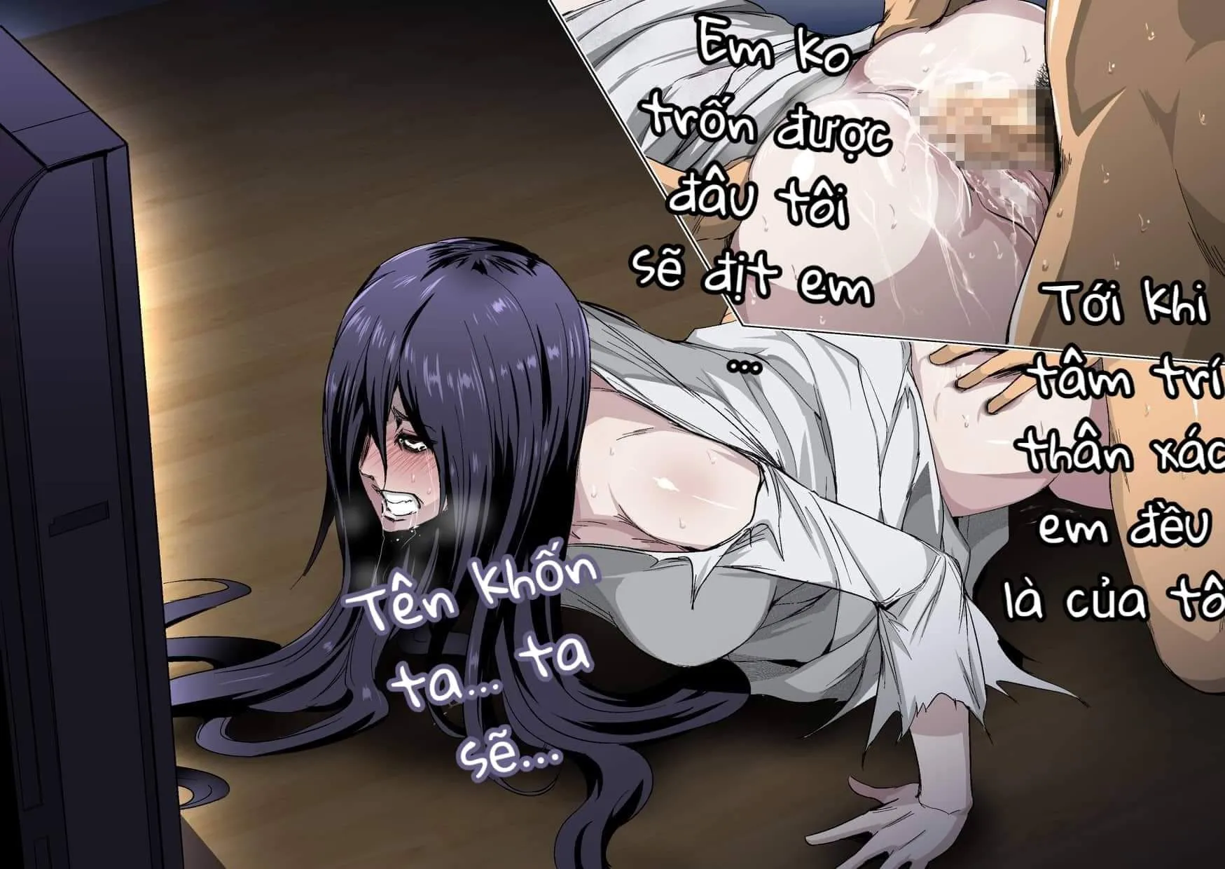 HentaiVN.net - Ảnh 27 - Truyện ma siêu kinh dị [Em ma dễ thương và Kuro lão cụ; noroi no video VS tanetsuke ojisan; 呪いのビデオvs種付けおじさん] - Oneshot