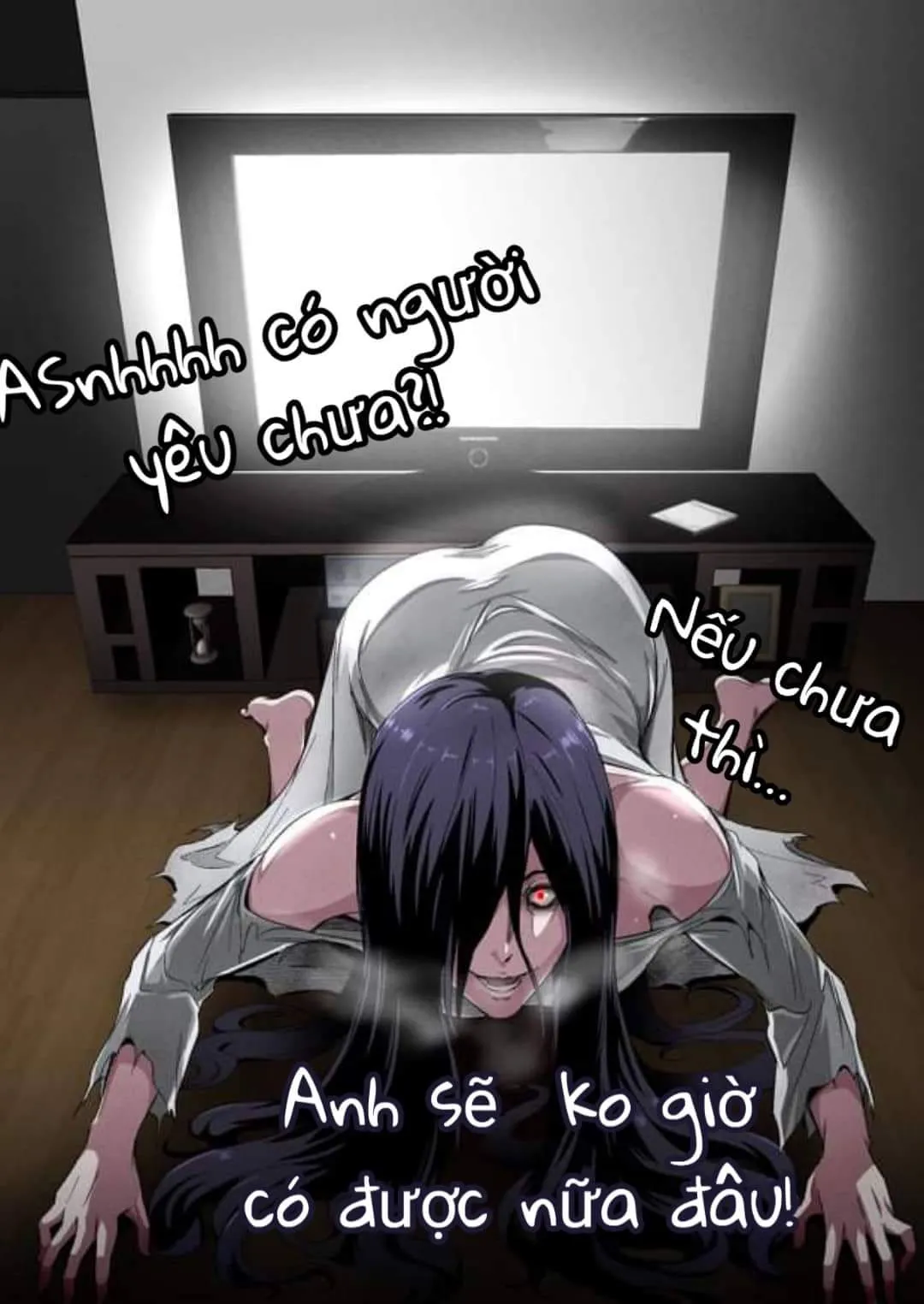 HentaiVN.net - Ảnh 6 - Truyện ma siêu kinh dị [Em ma dễ thương và Kuro lão cụ; noroi no video VS tanetsuke ojisan; 呪いのビデオvs種付けおじさん] - Oneshot