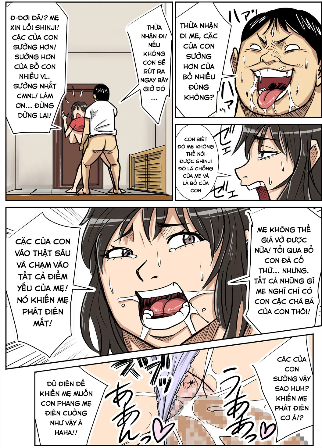 HentaiVN.net - Ảnh 25 - Người Mẹ Dâm Đãng Và Cậu Con Có Con Cá Chà Bặc [Shinji to Mama] - OneShot