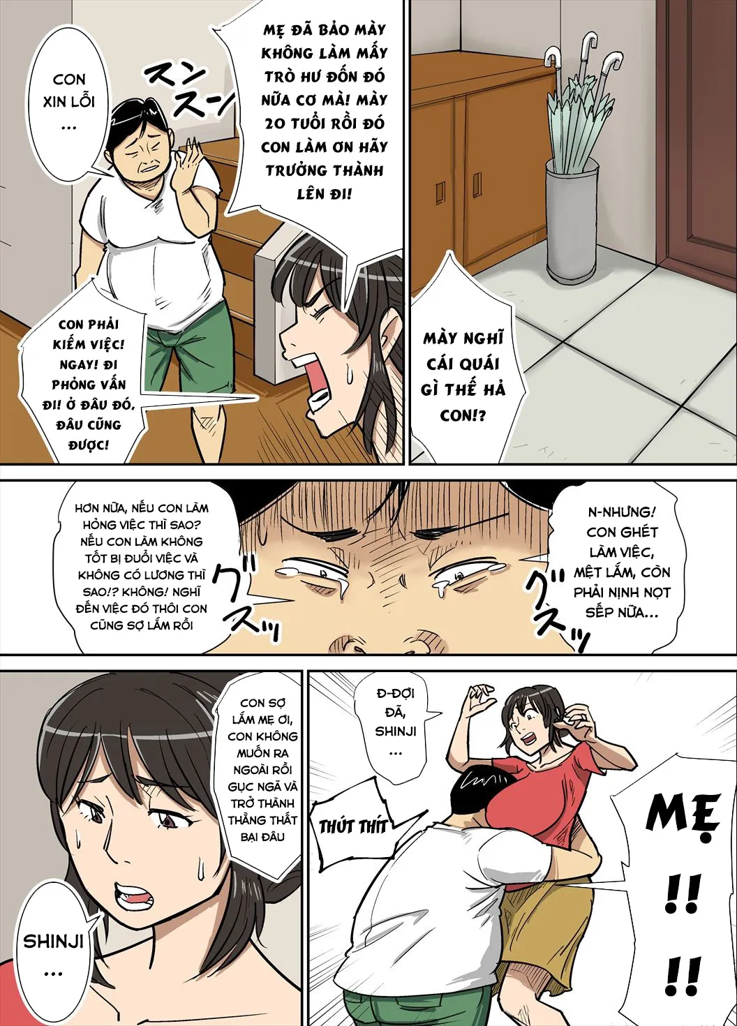 HentaiVN.net - Ảnh 3 - Người Mẹ Dâm Đãng Và Cậu Con Có Con Cá Chà Bặc [Shinji to Mama] - OneShot