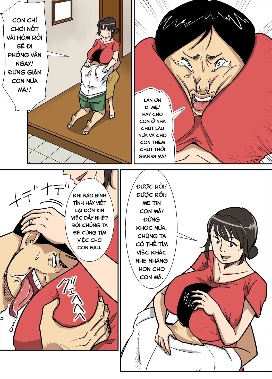 HentaiVN.net - Ảnh 4 - Người Mẹ Dâm Đãng Và Cậu Con Có Con Cá Chà Bặc [Shinji to Mama] - OneShot