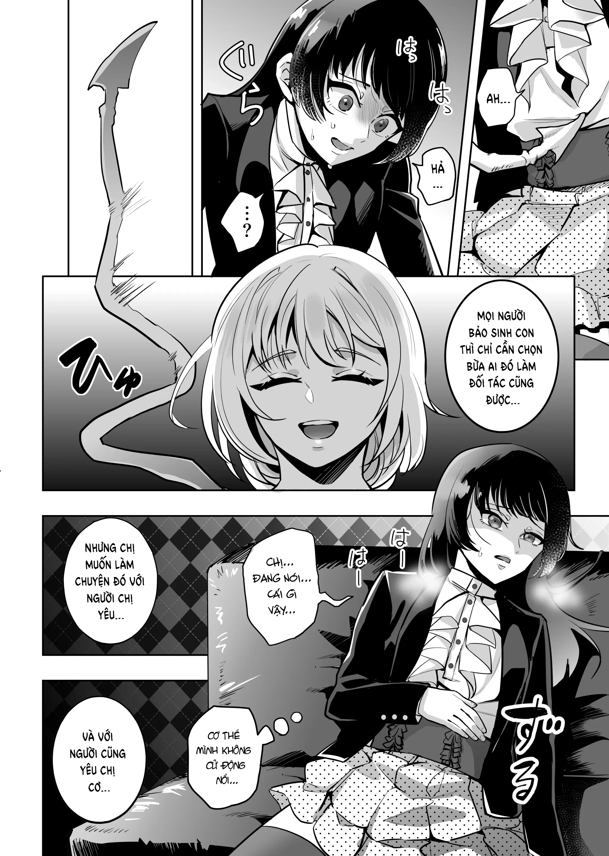 HentaiVN.net - Ảnh 7 - Nữ xúc tu đẻ trứng vào bàng quang bé trap. - Oneshot