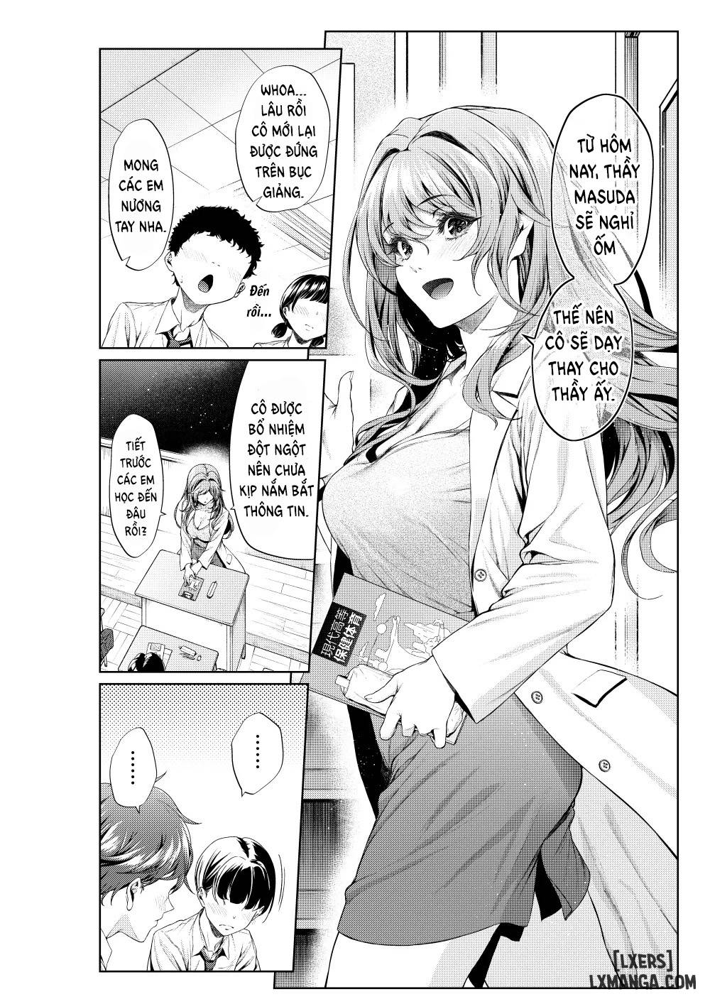HentaiVN.net - Ảnh 2 - Shokuba no Senpai: Hokenshitsu no Sensei, Kyoudan ni Tatsu - Oneshot
