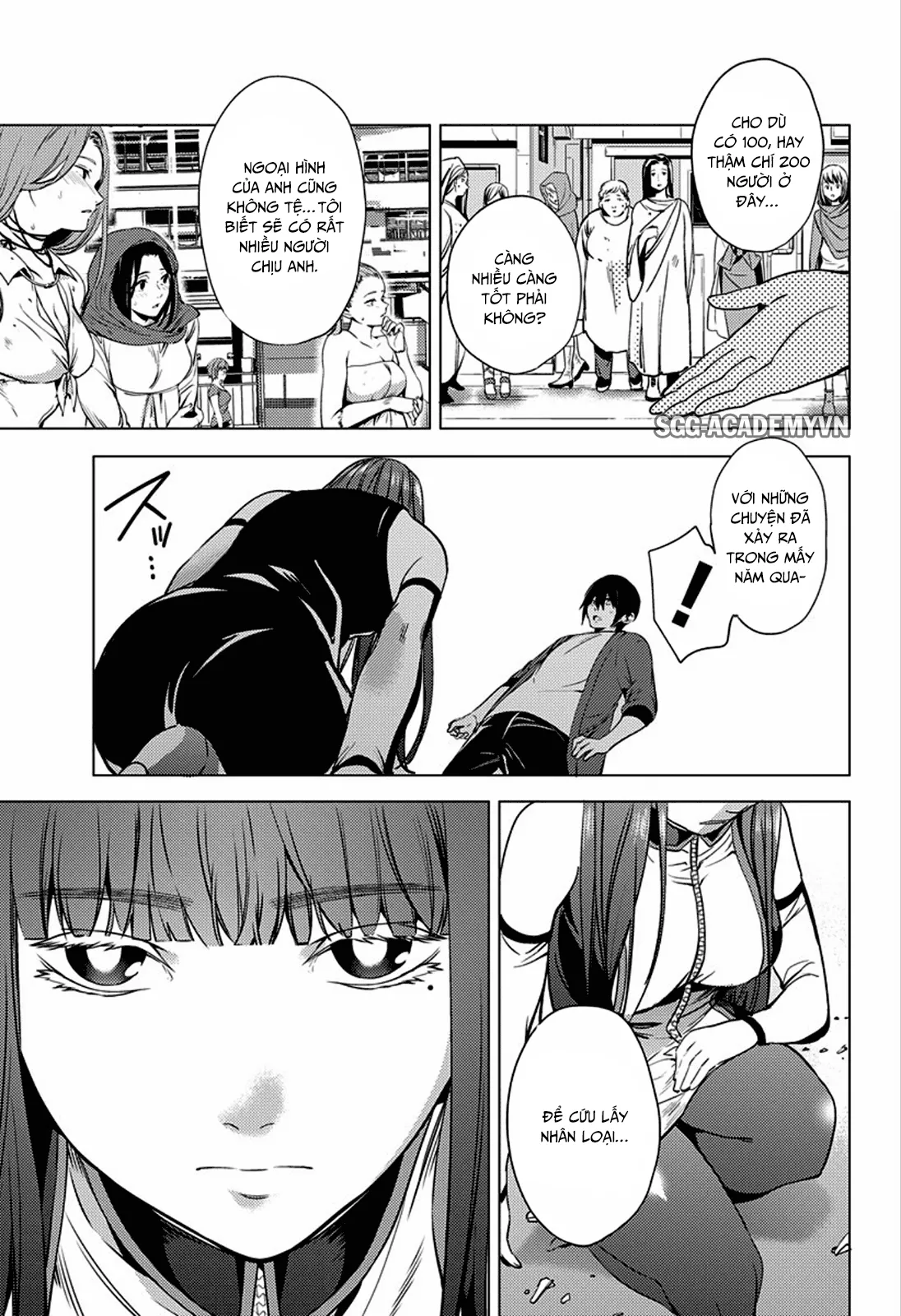 HentaiVN.net - Ảnh 48 - Dàn Harem Cuối Cùng [Shumatsu no harem; World's End Harem; 終末のハーレム] - Chap 1